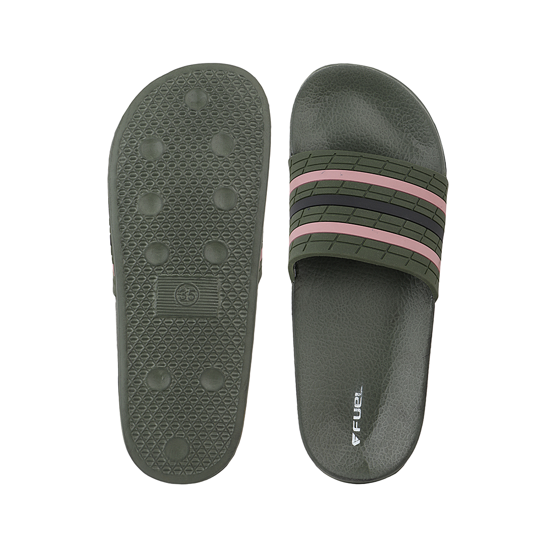 FUEL SLF-03 Kids Slippers (Olive/Black)