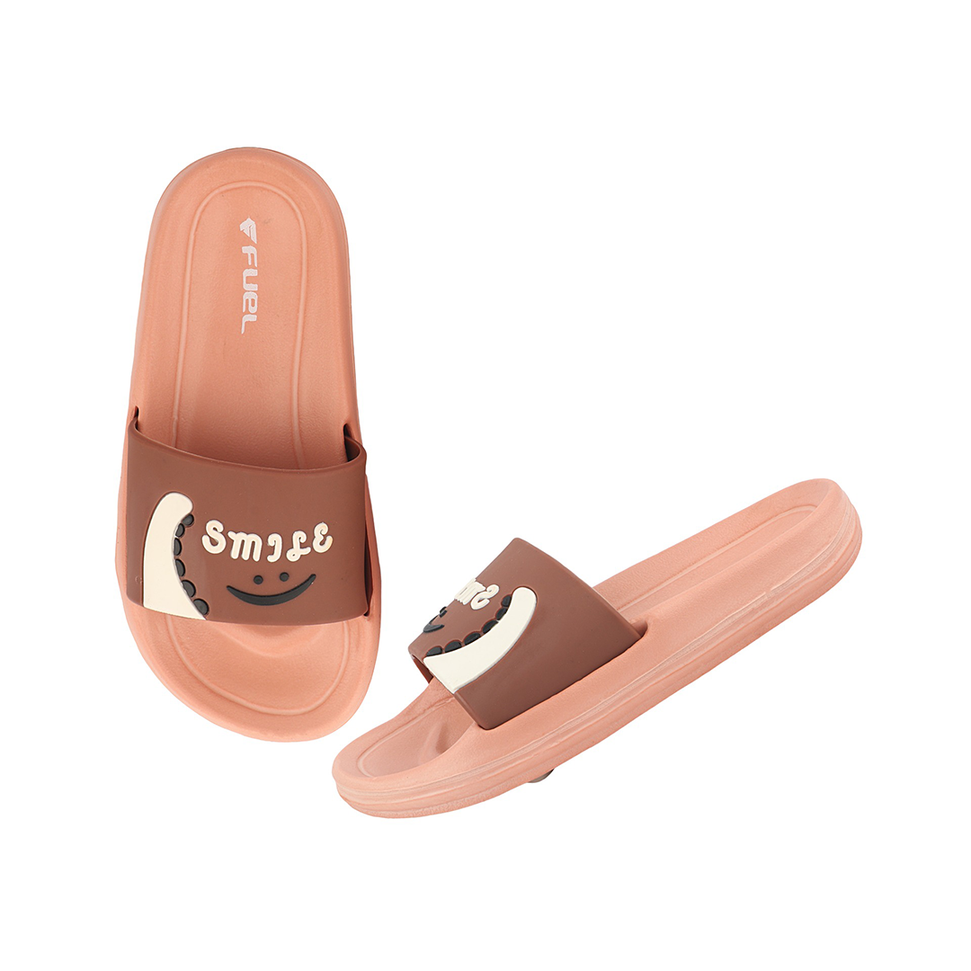 Fuel SLF-02 Flip Flop 4 to 10 Year Kids (Peach & Brown)