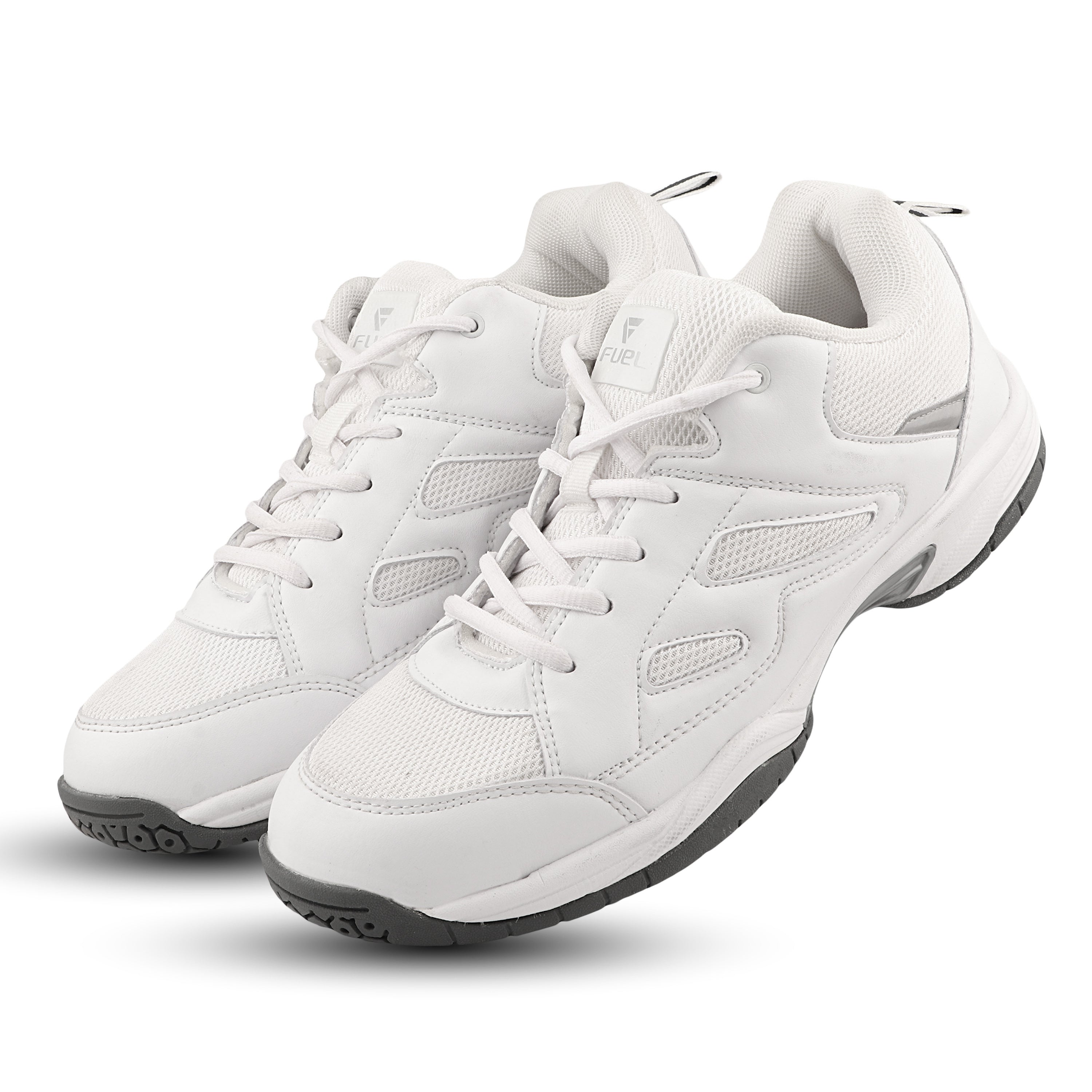 FUEL Snow Lightweight & Durable Lace-Up Sports Shoes for Men's (White)