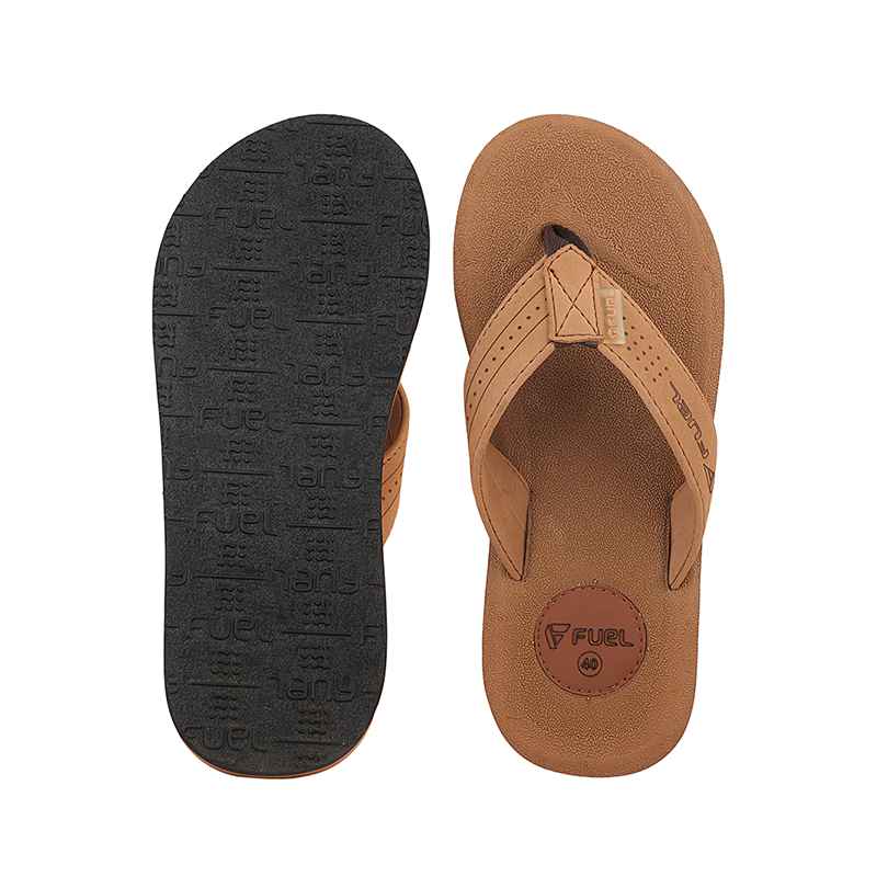 FUEL Men's Slippers, Flip Flops For Men (FMS-01) BROWN