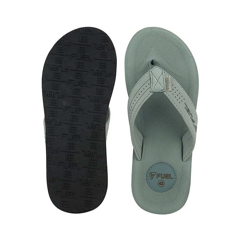 FUEL Men's Slippers, Flip Flops For Men (FMS-01) MIST GREEN