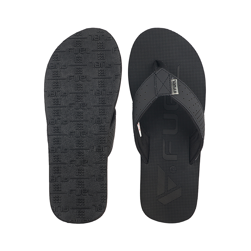 FUEL Men's Slippers, Flip Flops For Men (FMS-02) BLACK