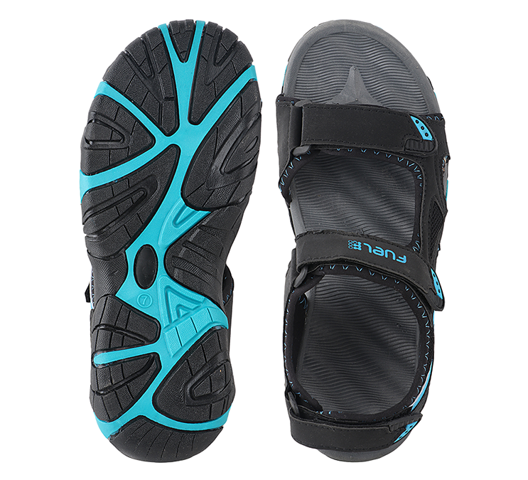 FUEL WINGER SANDALS FOR MEN'S (BLACK-AQUA)