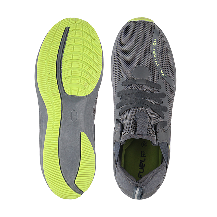 Fuel Wine Sports Shoes For Men (D-Grey-P-Green)