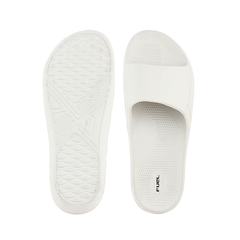 Fuel Swift White Comfort Slides with Textured EVA Sole, Anti-Slip Slip-On Slippers
