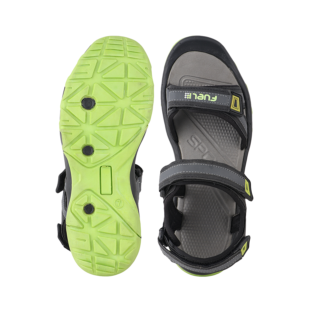 Fuel Captain Sandal For Men's (GREY/P.GREEN)