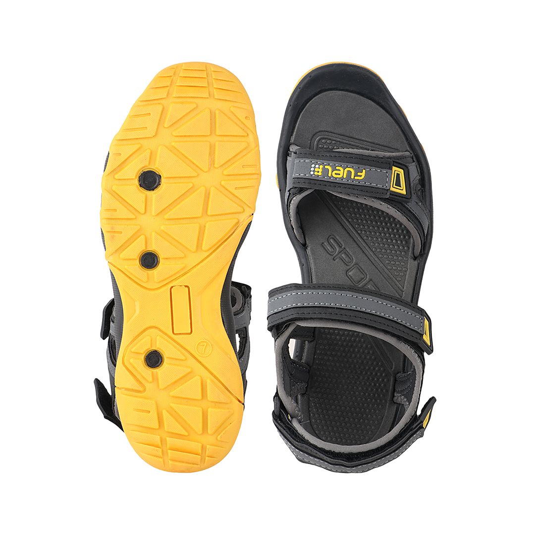 Fuel Captain Sandal For Men's (GREY/YELLOW)