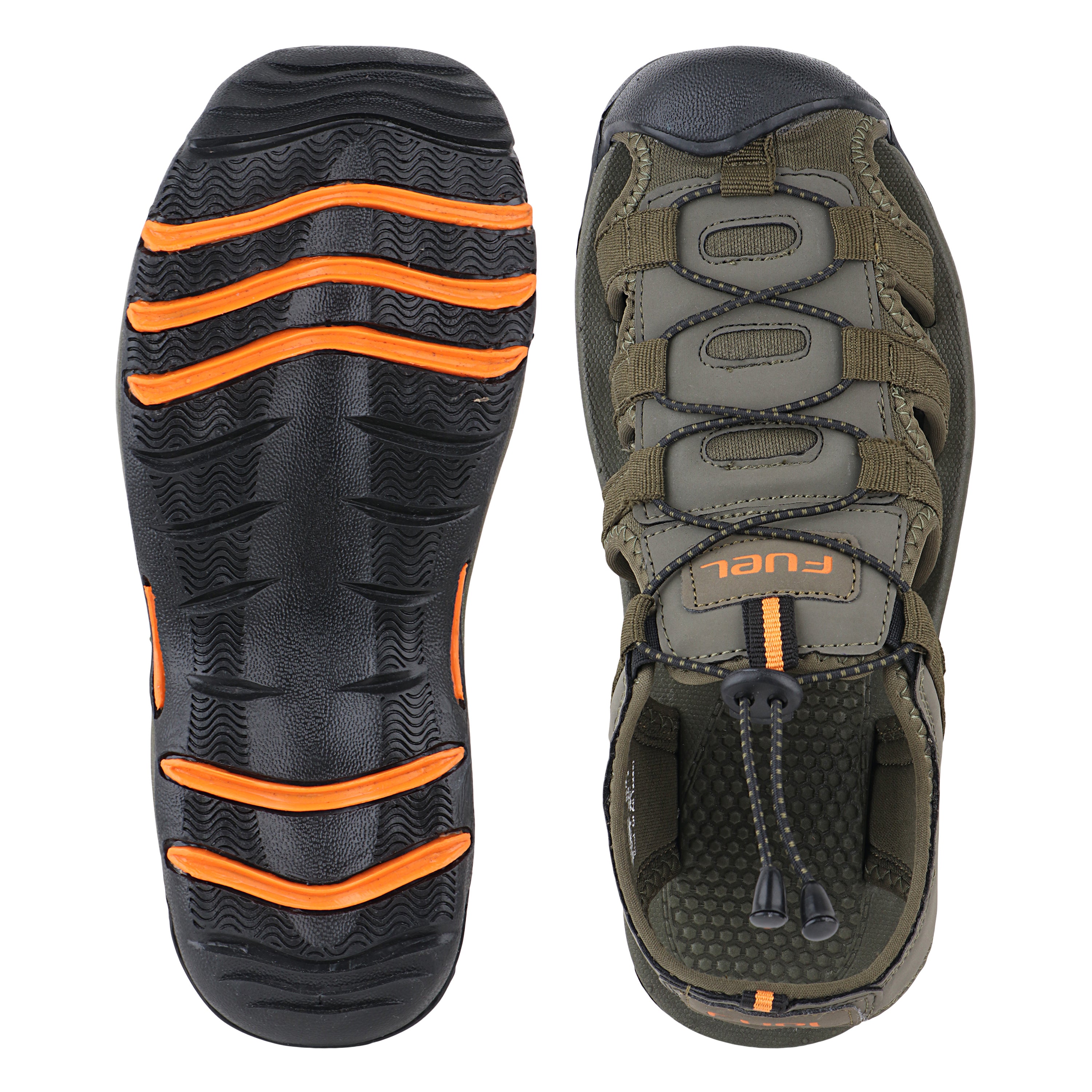 Fuel Soldier-06 Fisherman Sandals for Men (Olive Orange)