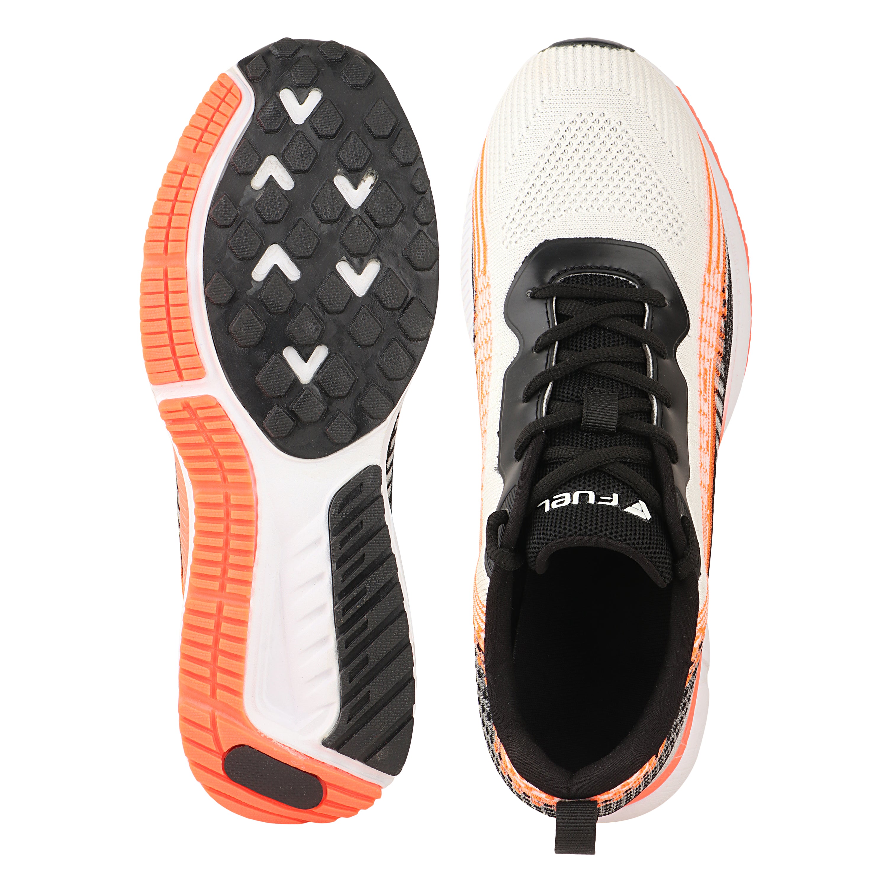 Fuel-01-25  Sport Shoes for Men's (WHITE ORANGE)