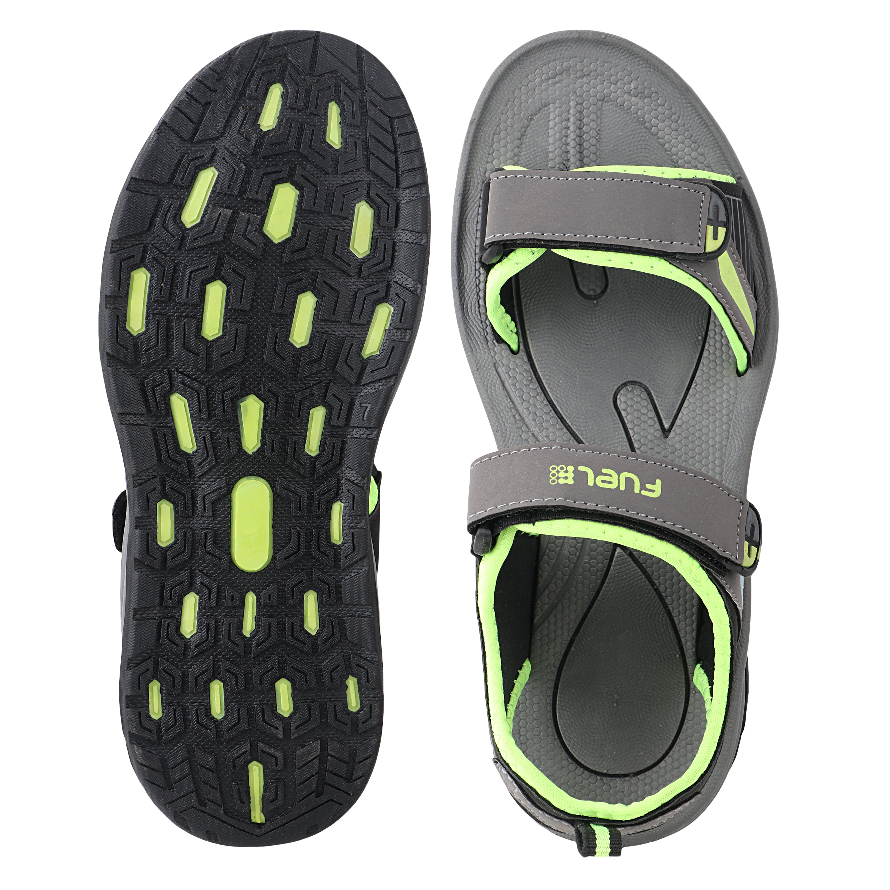 Fuel LEO Sandal For Men (Grey & P. Green)