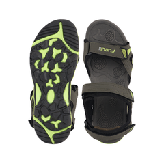 FUEL Jordan Men’s  Anti-Skid Sole Velcro Strap Outdoor Sandals (Olive-Green)