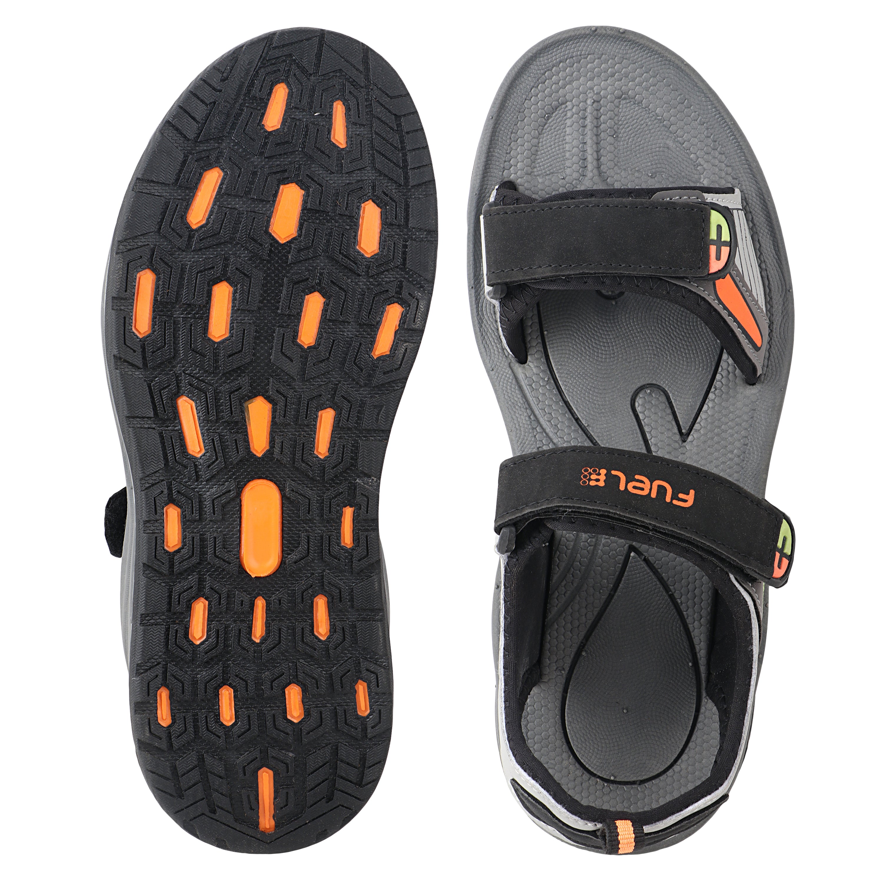 Fuel LEO Sandal For Men (Black Orange)