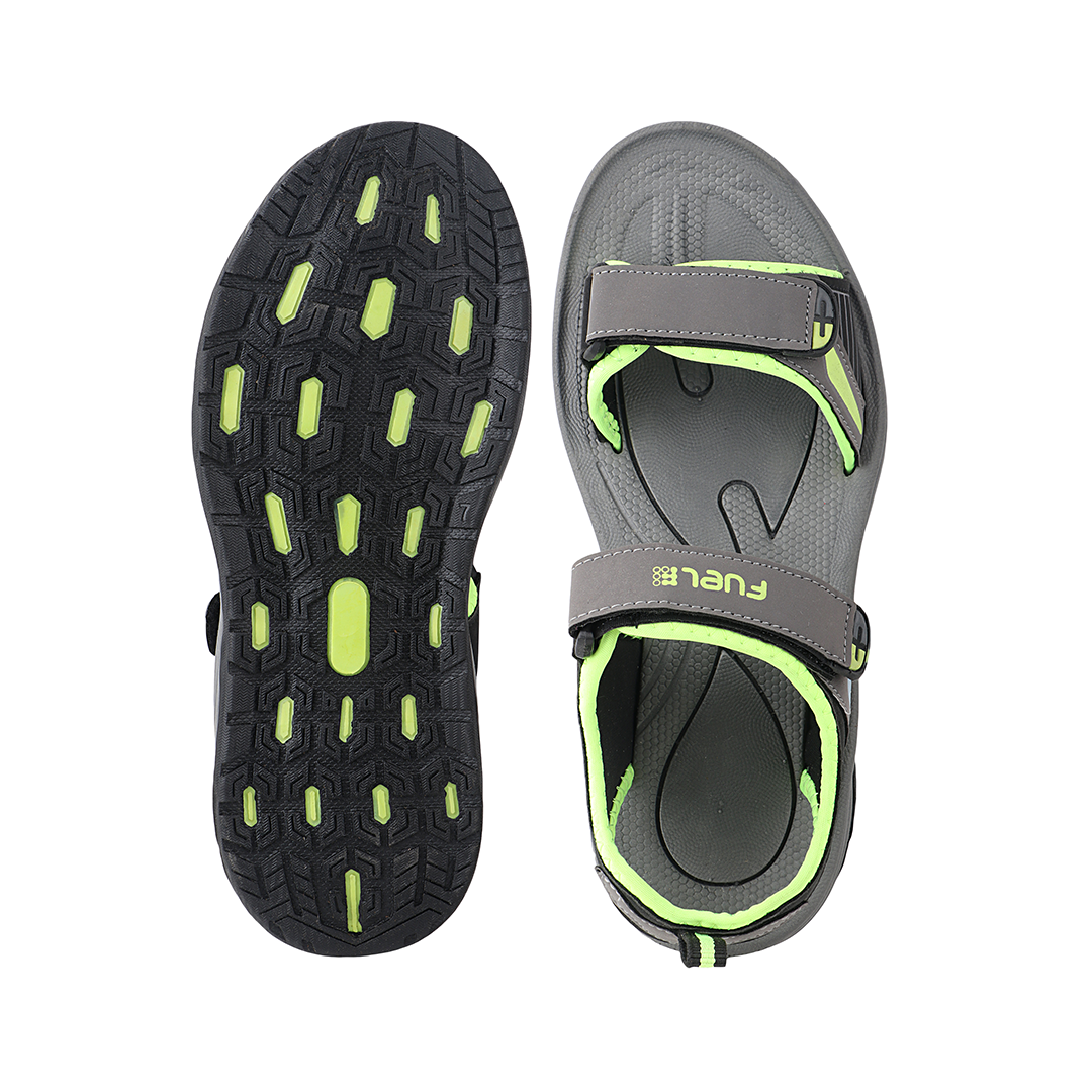 Fuel LEO Sandal For Men (Grey & P. Green)