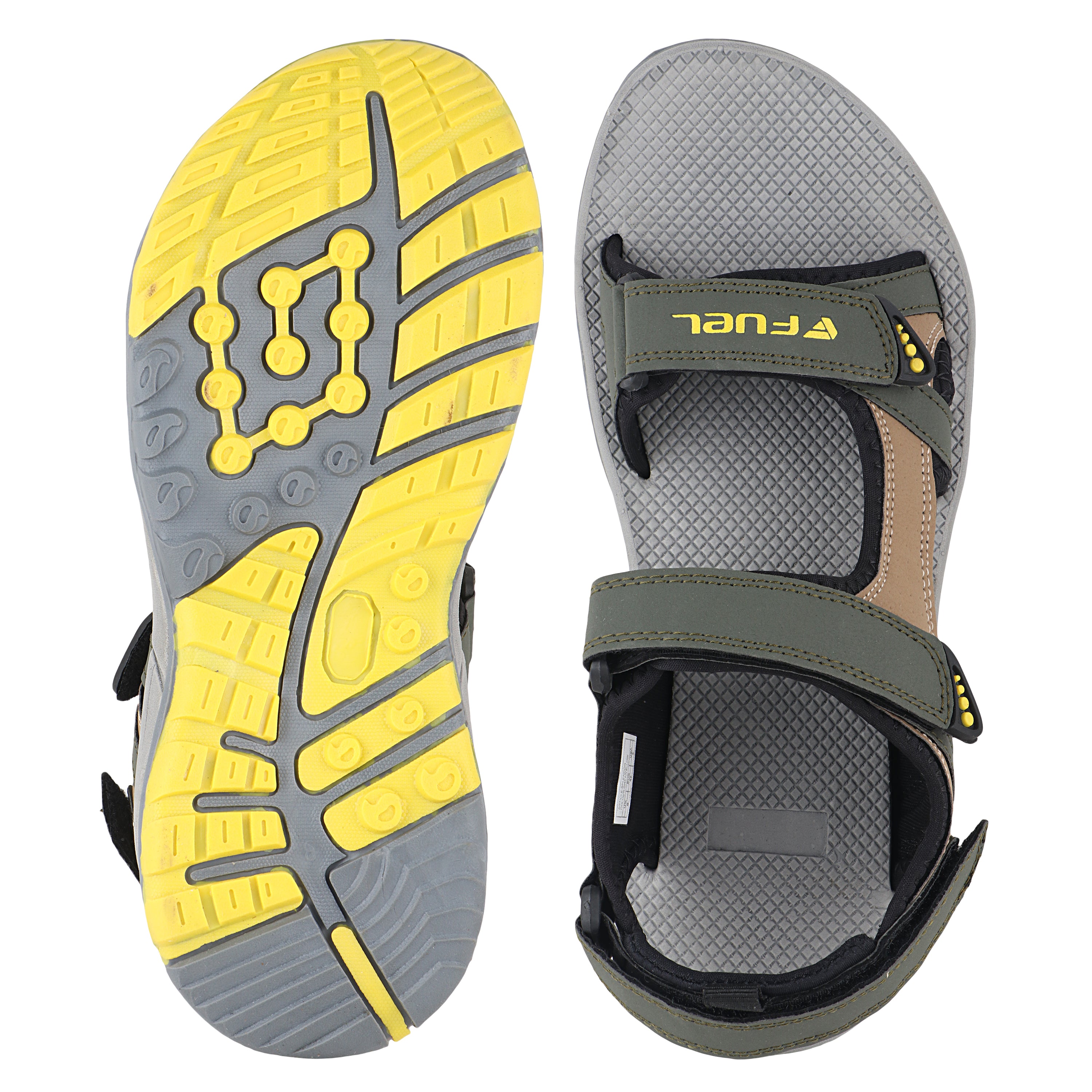 Fuel Splendor Sandals For Men's (Oilve-Yellow)