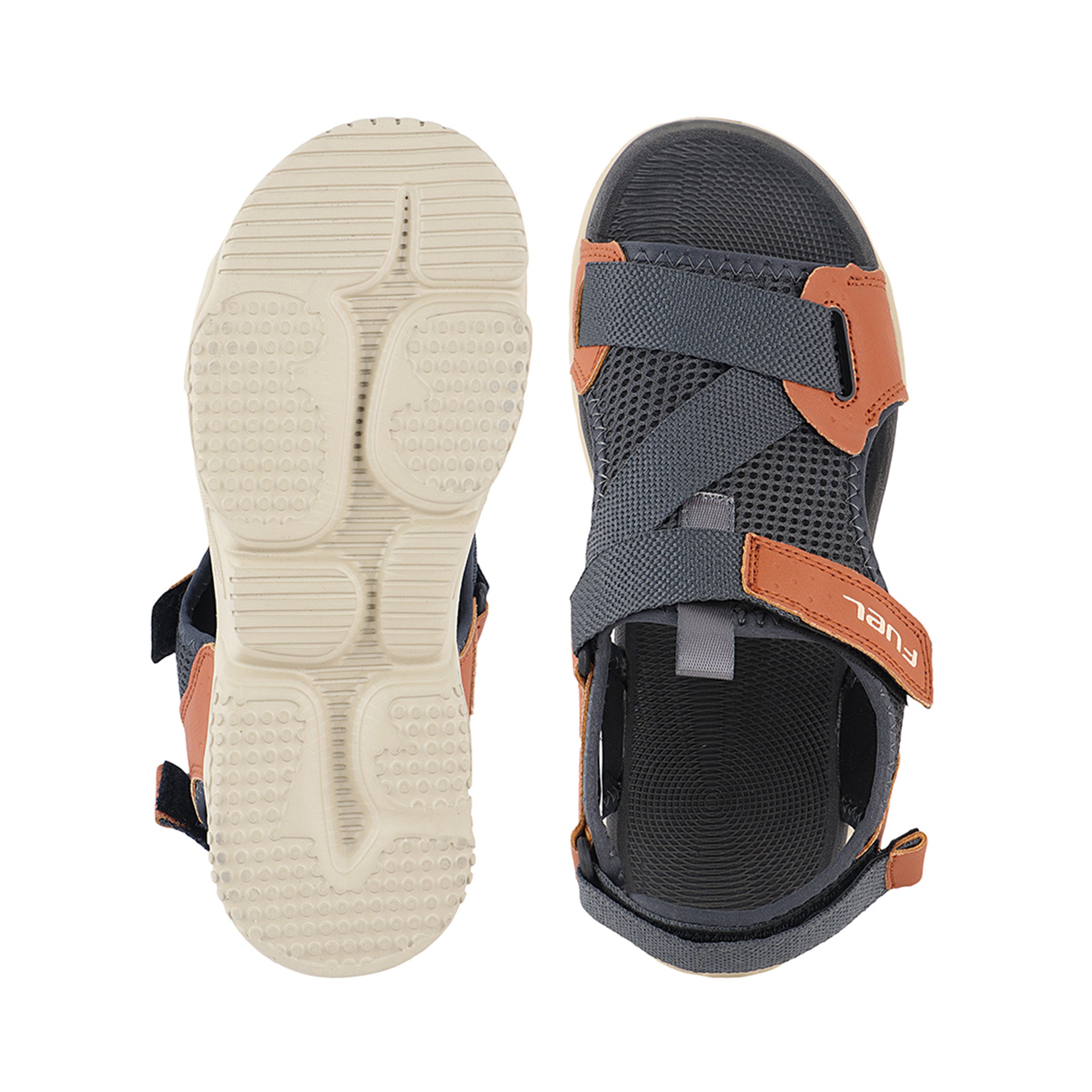 FUEL GABBRO SANDALS FOR MEN'S (GREY-TAN)