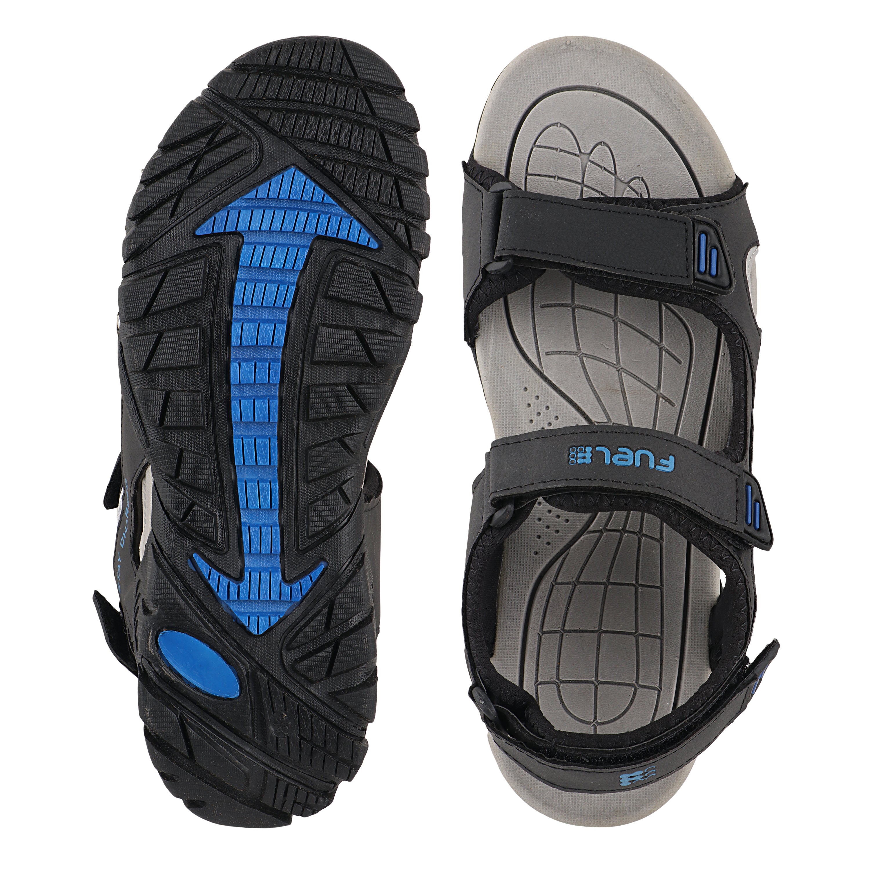 Fuel Krox-02 Sandals for Men's & Boys (Black/R.Blue)