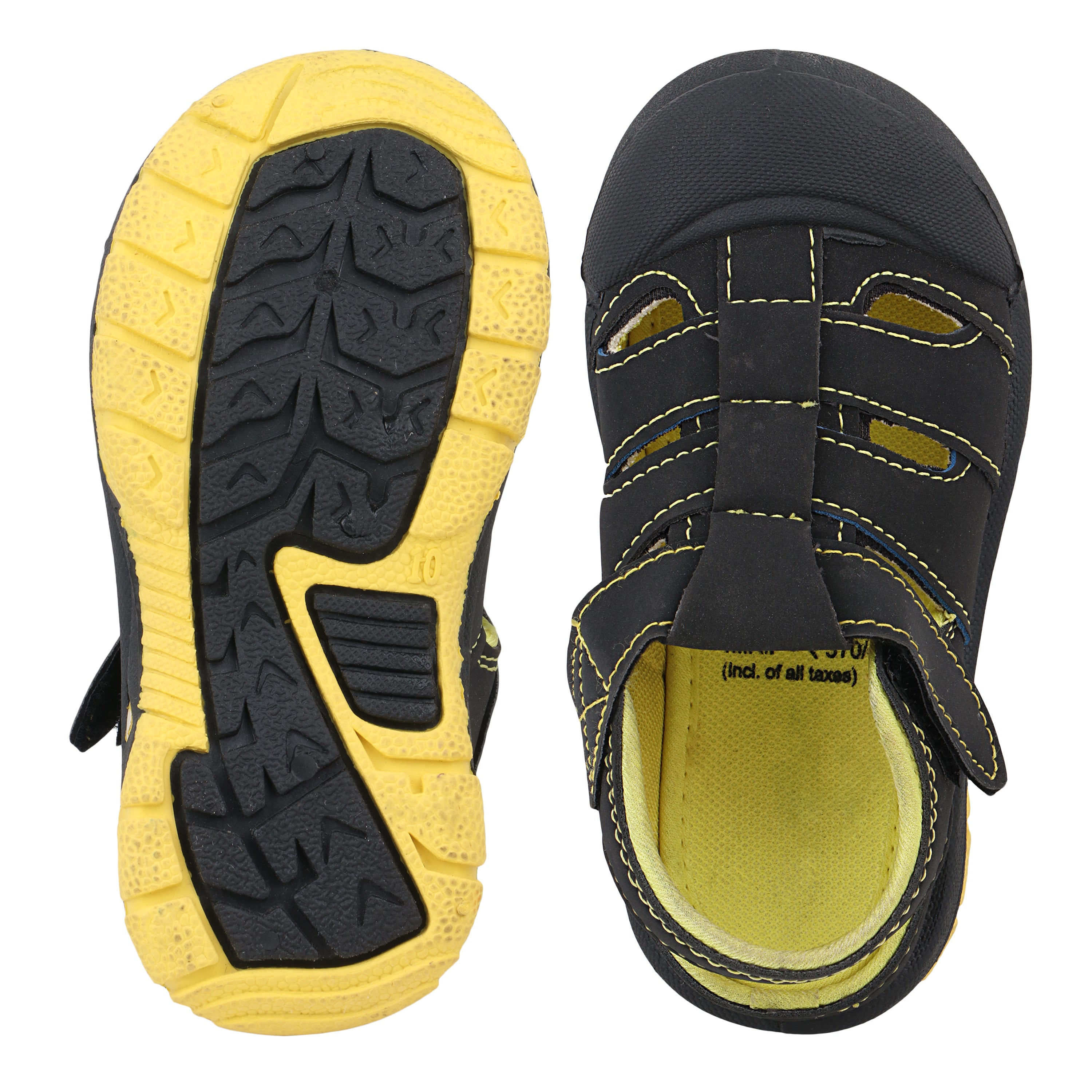 FUEL Qeudos Comfortable Sandals for Kids (Black)