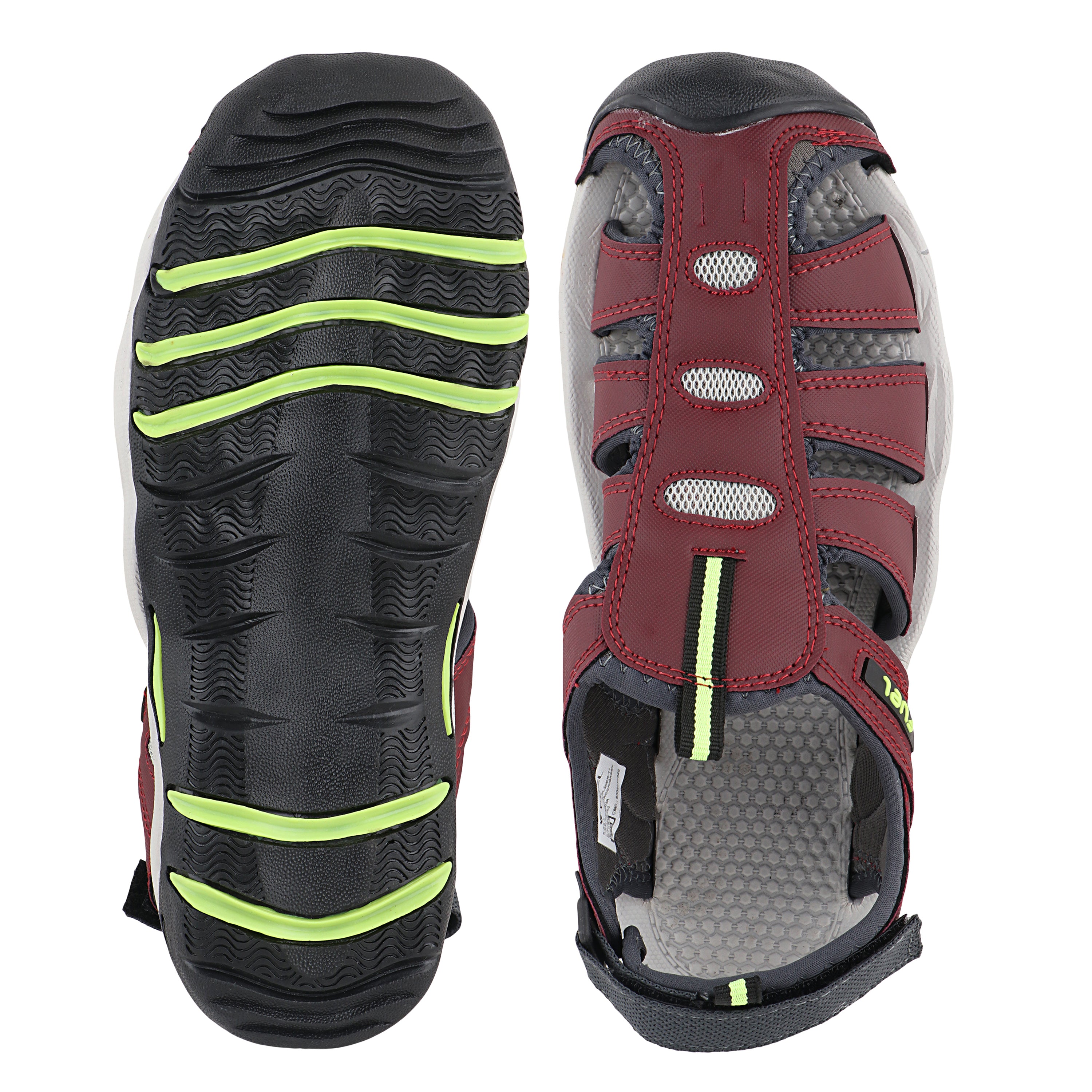 Fuel Soldier-11 Sandal For Men's (Maroon/Green)