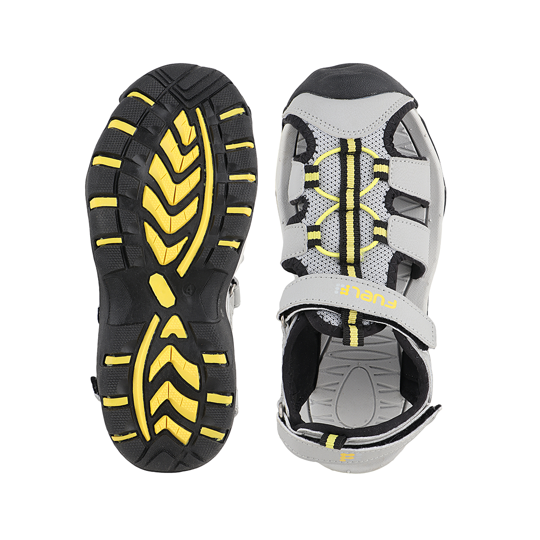 Fuel Luke Sandal For Boy's (Grey/Yellow)