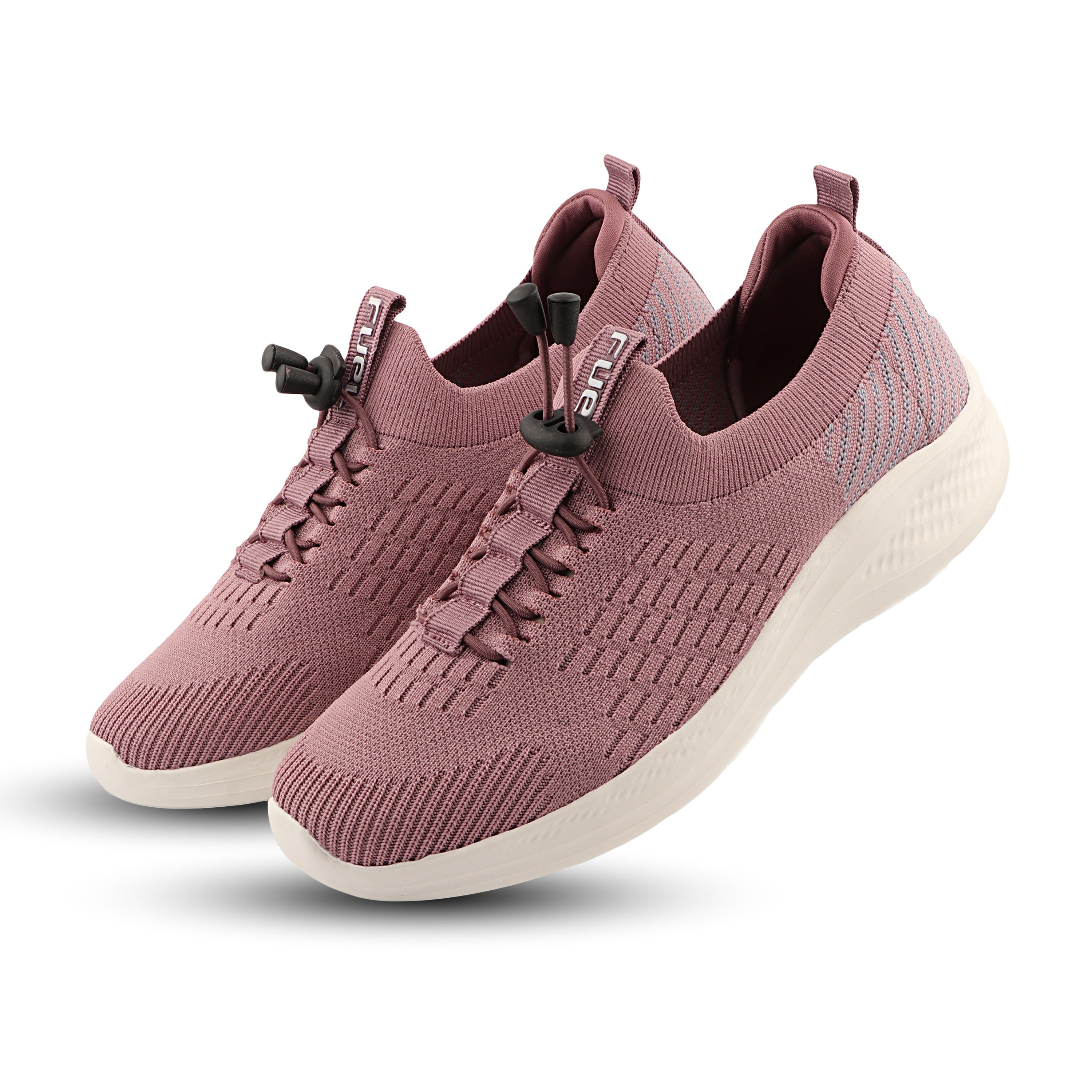 FUEL Lacy Breathable & Cushioned Footbed Running & Walking Lace-Up Women's Sports Shoes (Mauve)