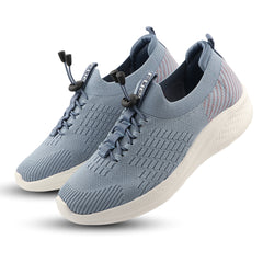 FUEL Lacy Breathable & Cushioned Footbed Running & Walking Lace-Up Sports Shoes For Women's (Blue)