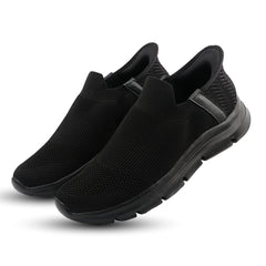 FUEL Flow Casual & Soft Cushioned Footbed Slip-On Sports Shoes For Men's (Black)