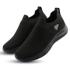 FUEL Flash Lightweight & Breathable Cushioned EVA Sole Slip-On Sports Shoes for Men's (Black)
