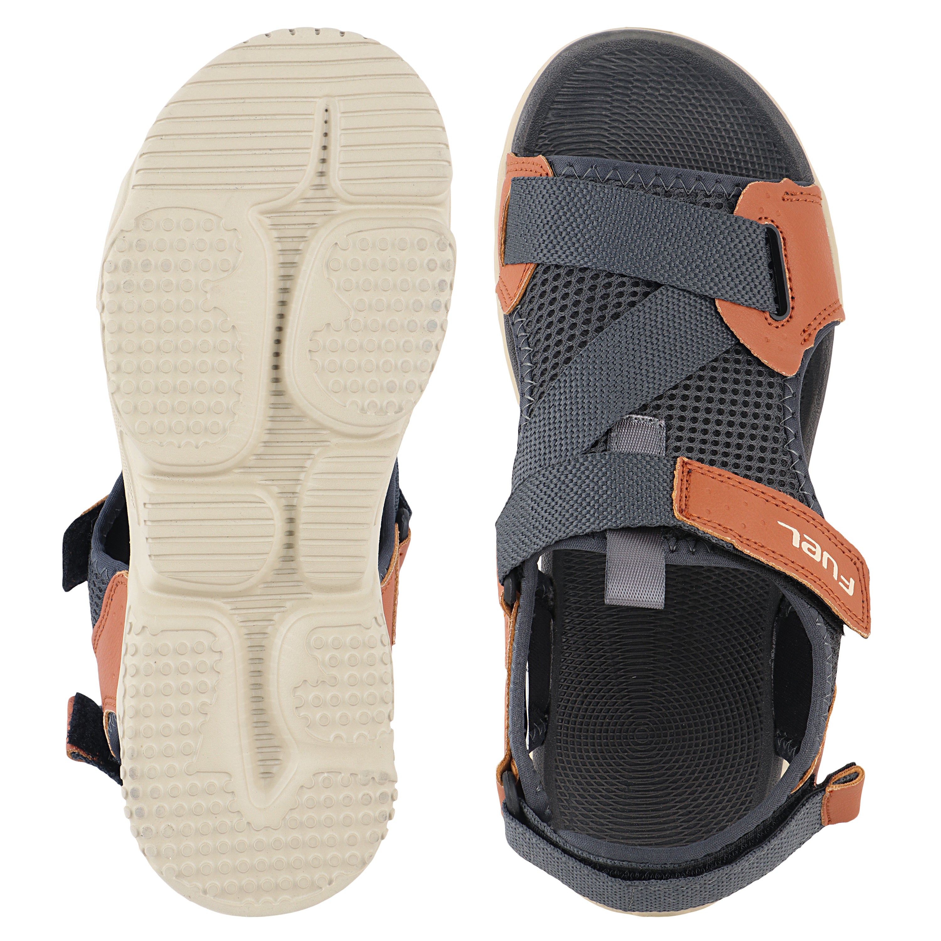 FUEL GABBRO SANDALS FOR MEN'S (GREY-TAN)