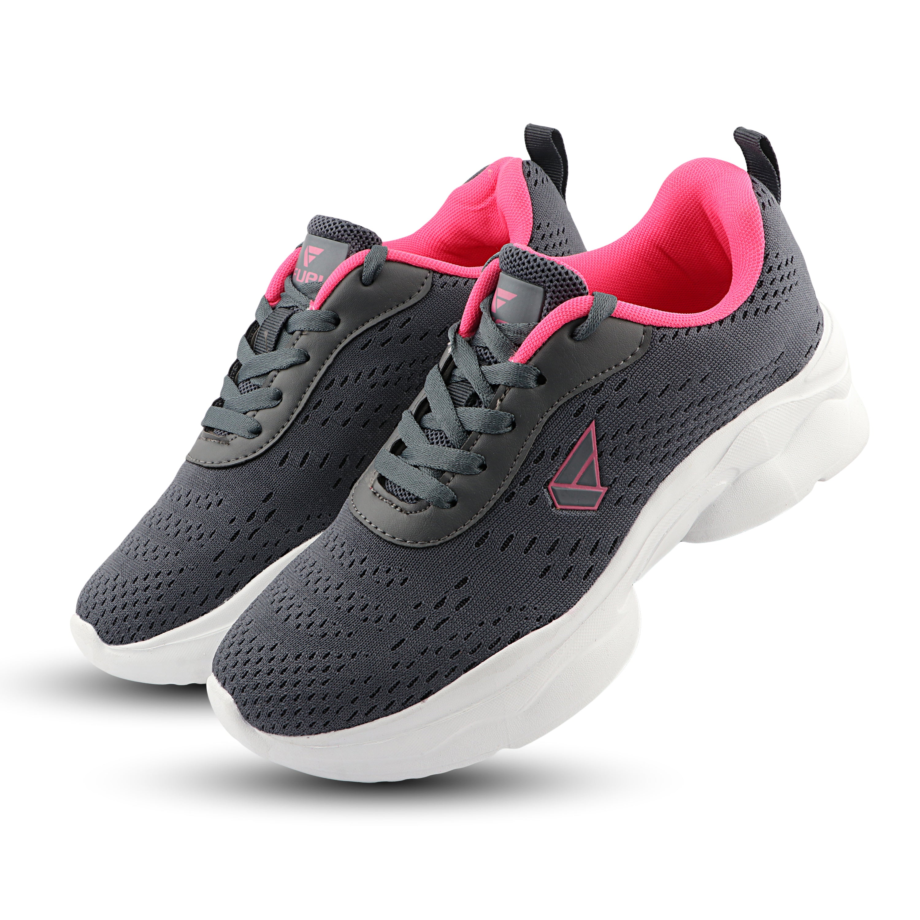 FUEL Wave Breathable & Cushioned Footbed Lace-Up Sports Shoes For Women's (Grey)