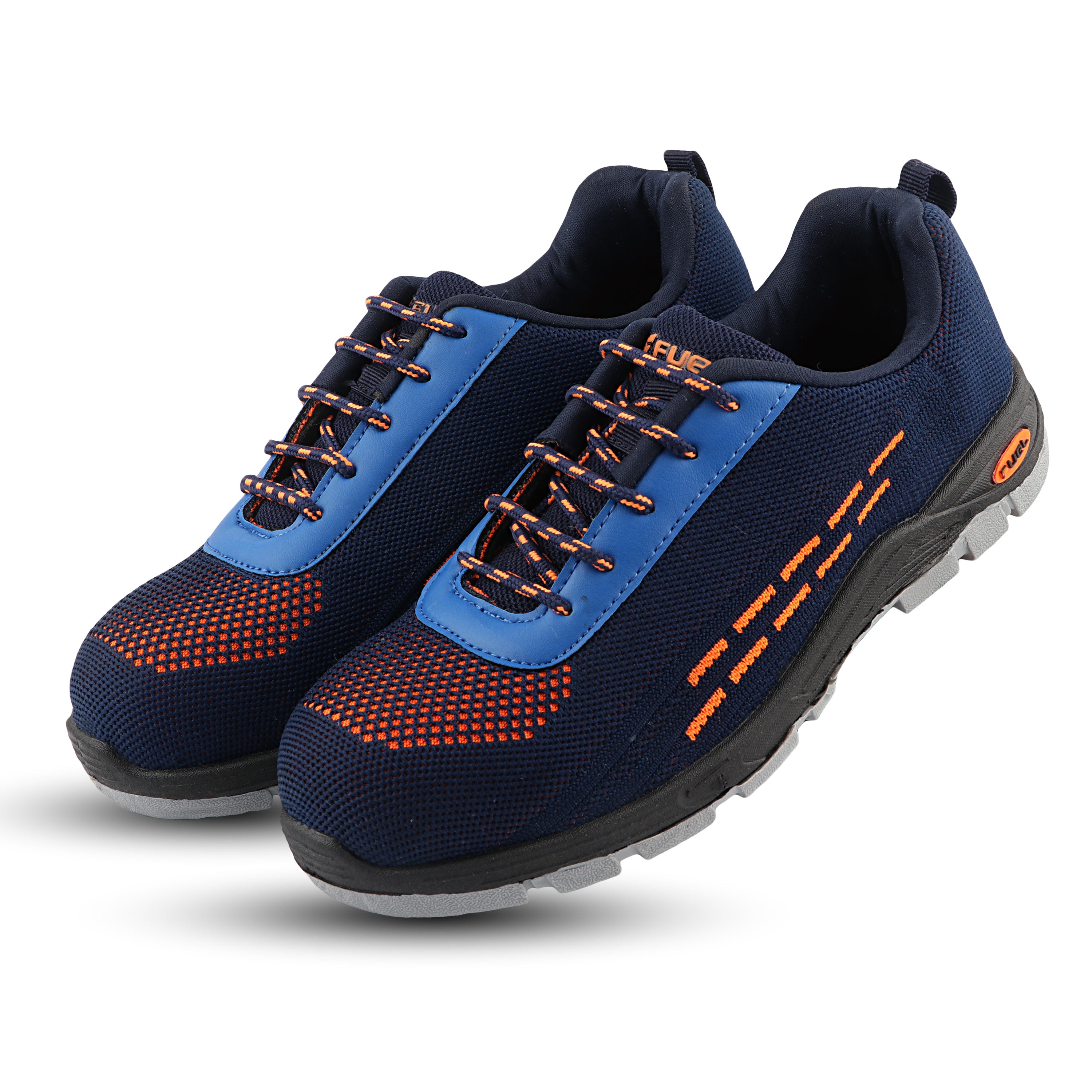 FUEL Armour 1 DD ISI Marked Strong Knitting Upper Breathable Safety Shoes for Men's Steel Toe Cap With Double Density Rubberized PVC Sole (Navy)