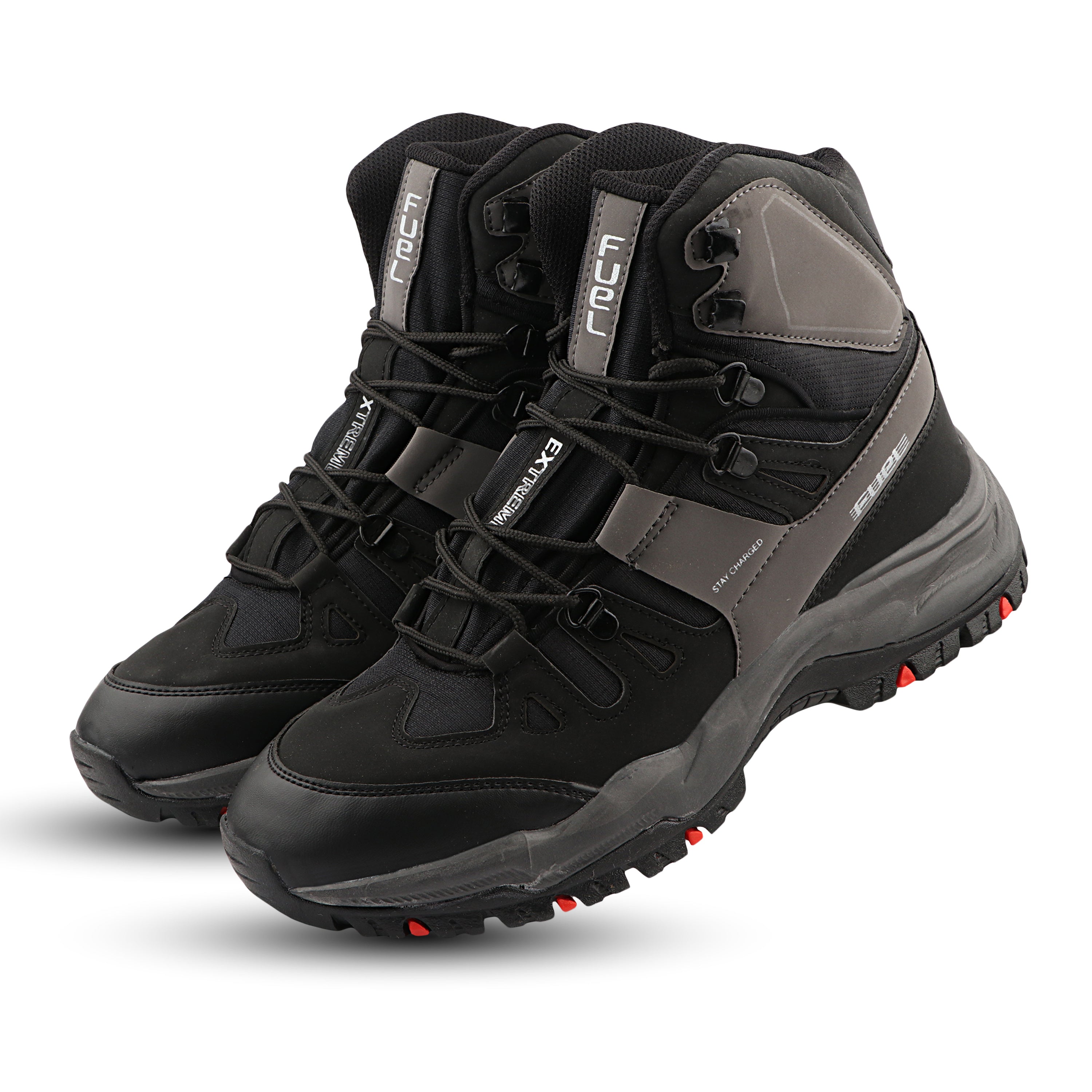 FUEL Force Lightweight & Comfort Shock-Absorbing Sole of Secure Lace-Up Fit Shoes for Men's (Black)