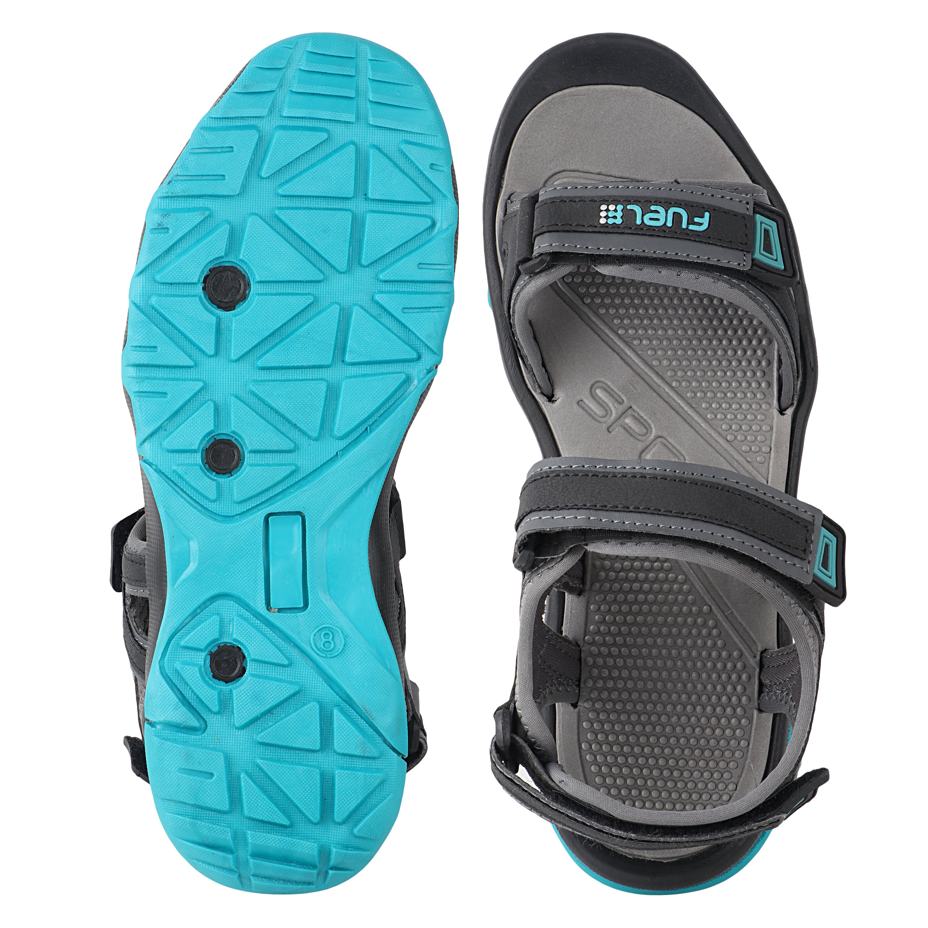 Fuel Captain Sandal For Men's (GREY/AQUA)