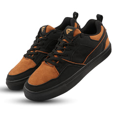 FUEL Nava-08 Lightweight Casual & Running Shock-Absorbing Comfort TPR Sole Sports Shoes for Men's (Black)
