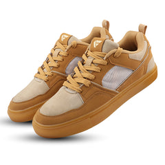 FUEL Nava-08 Lightweight Casual & Running Shock-Absorbing Comfort TPR Sole Sports Shoes for Men's (Beige)