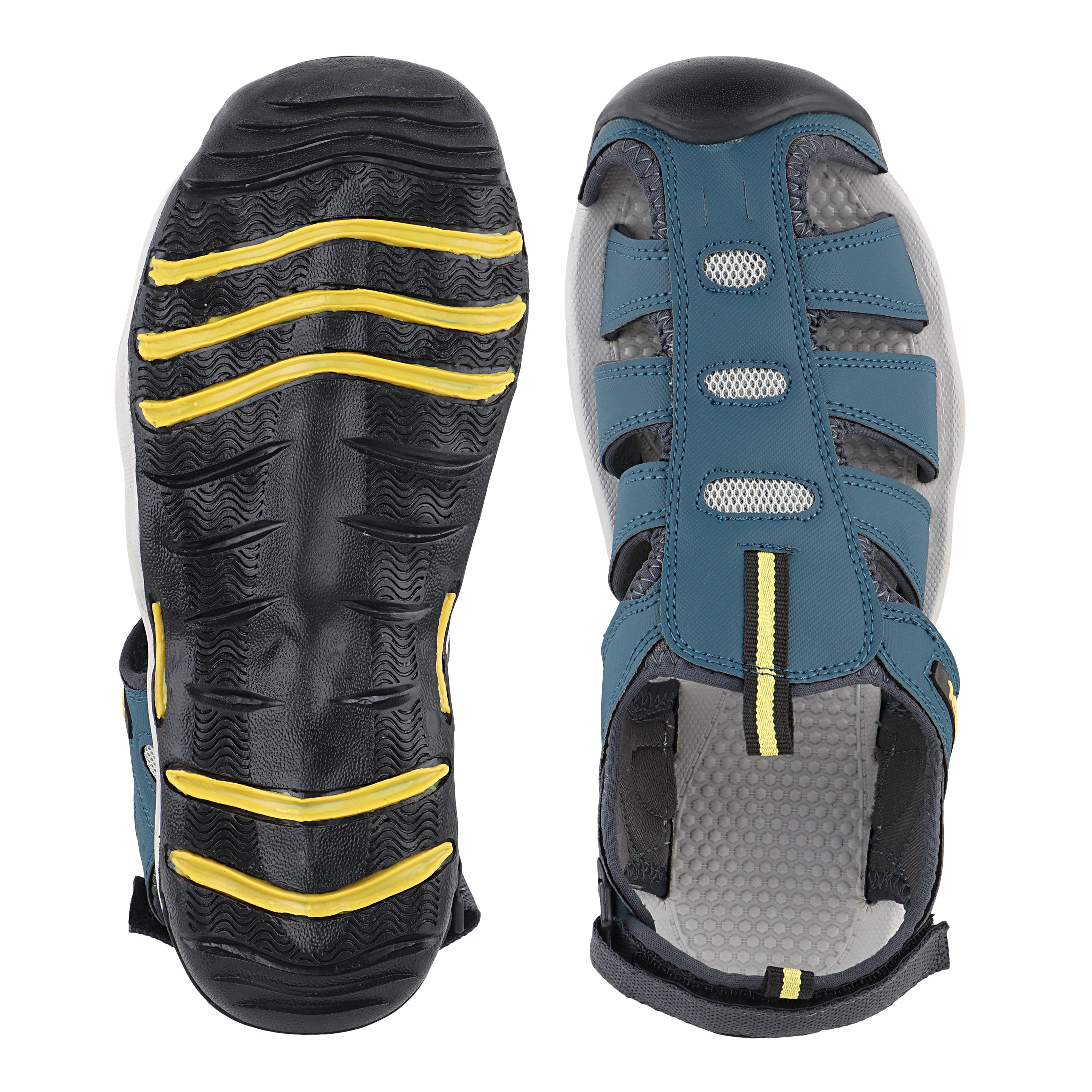 Fuel Soldier-11 Sandal For Men's (Navy/Yellow)