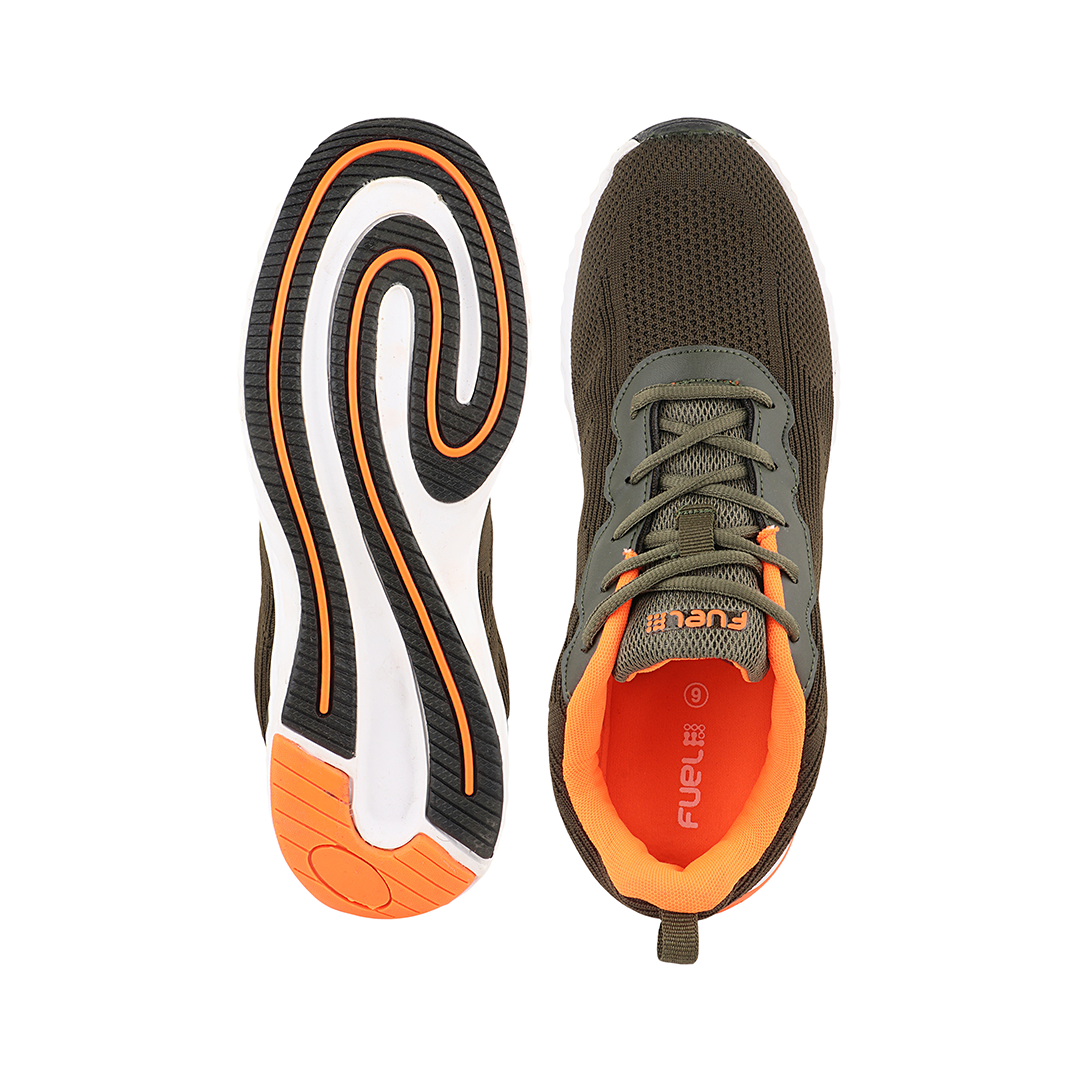 FUEL Rockstar Sport Shoe For Men's (Olive/Orange)