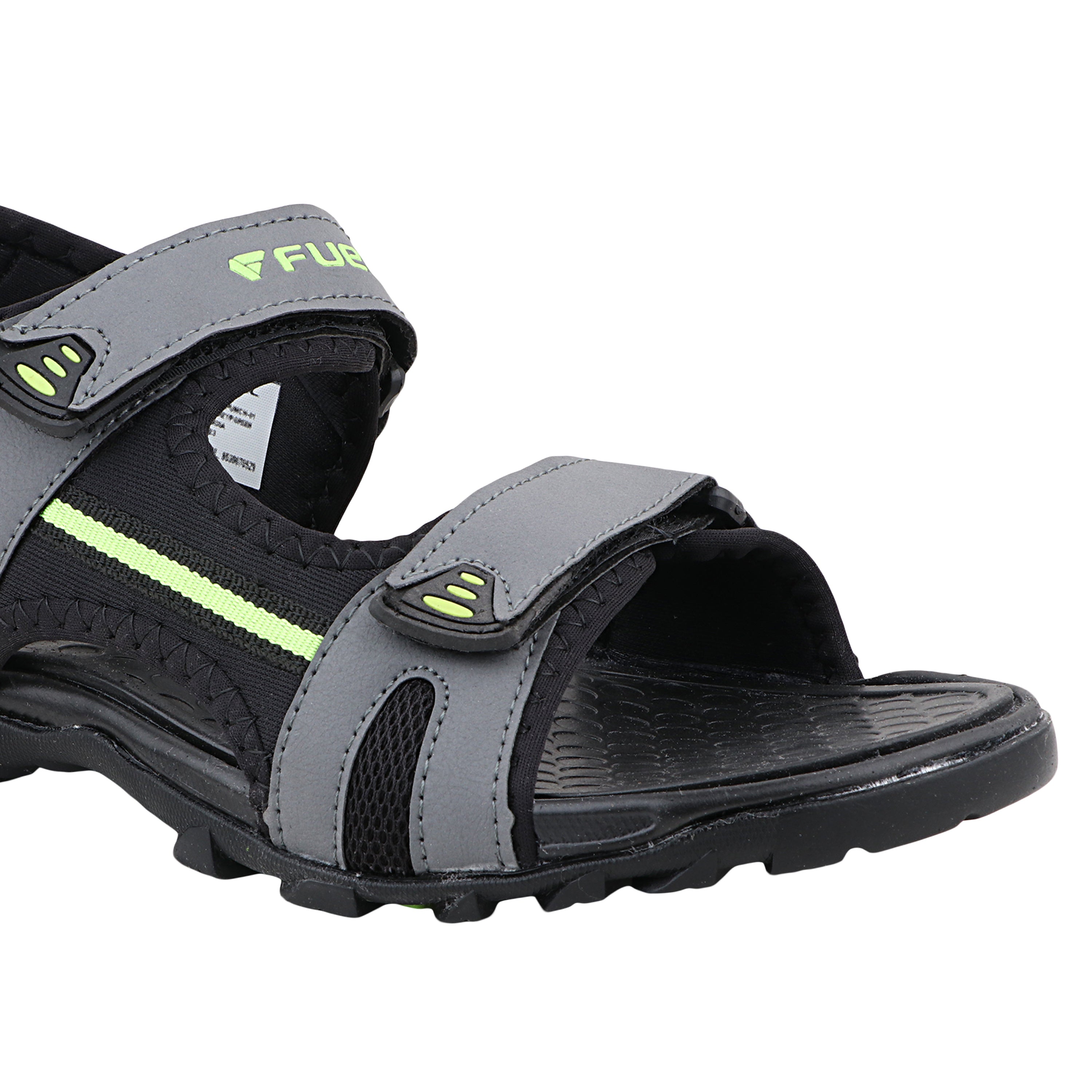 FUEL Punch-04 Trendy & Comfortable with Soft Cushioned Insole Sports Sandals for Men (Grey)