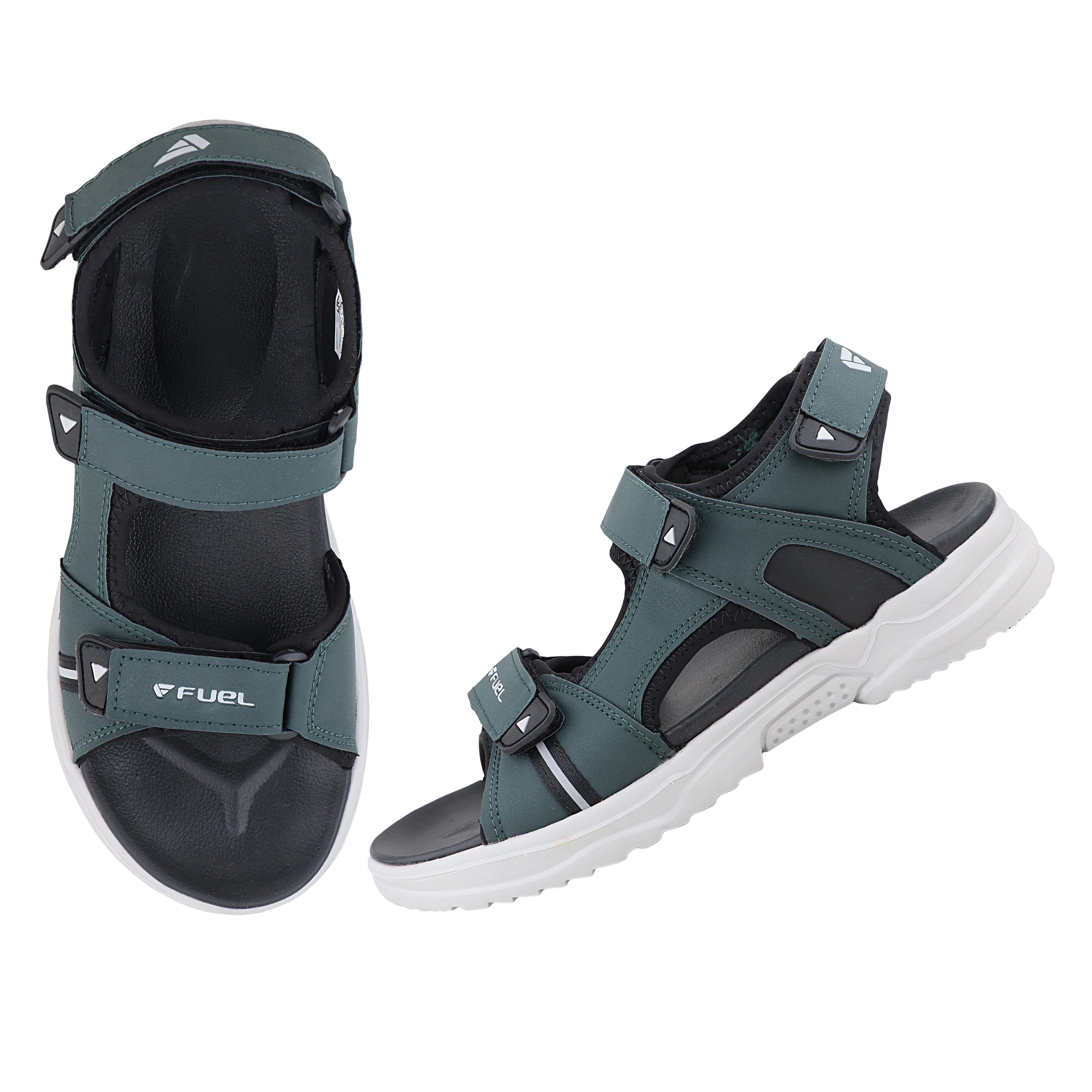 FUEL Combat-06 Chunky Comfortable and Flexible Sole Sports Sandals for Men's (Olive)