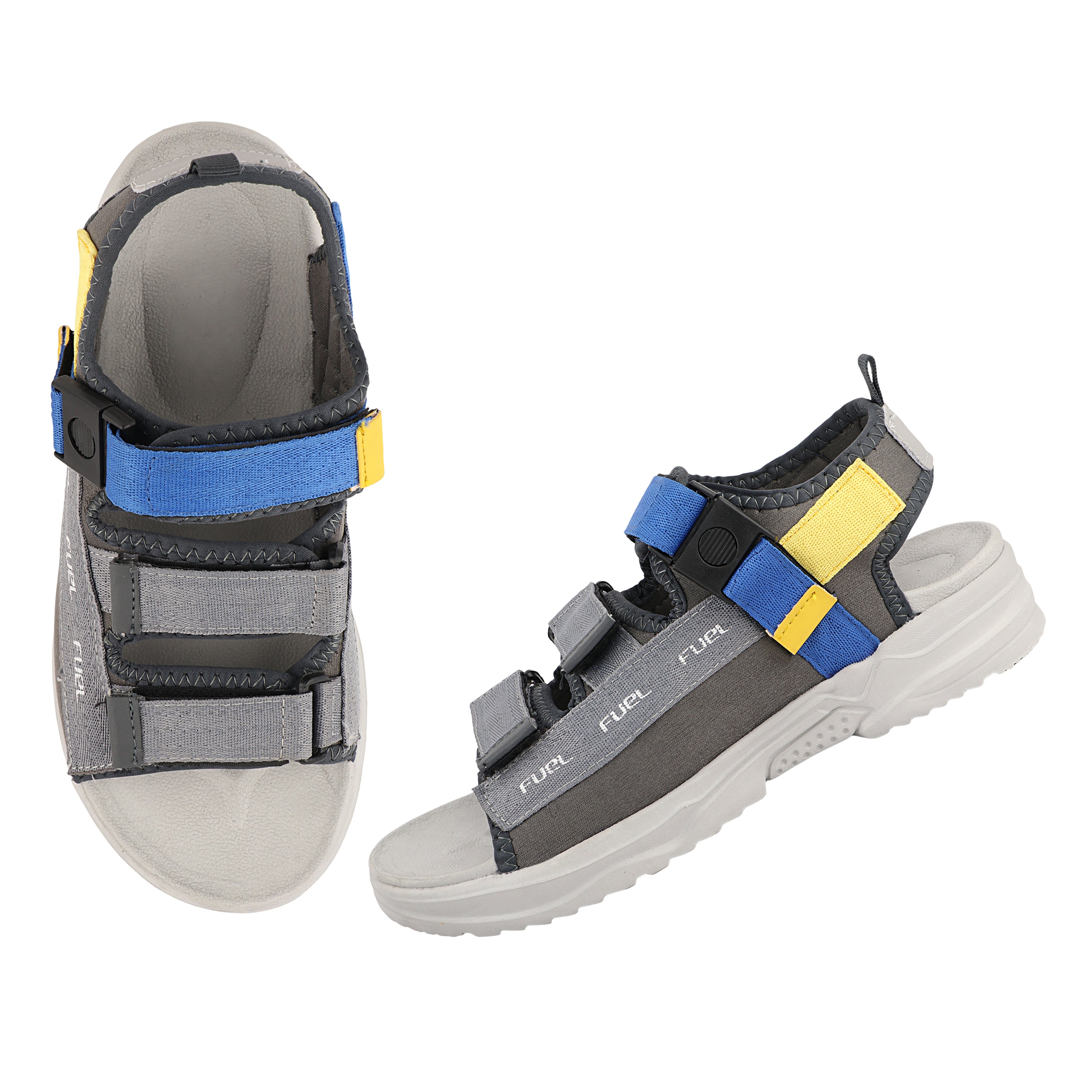 FUEL Combat-05 Comfortable and Stylish Casual Sandals For Men's (Grey)