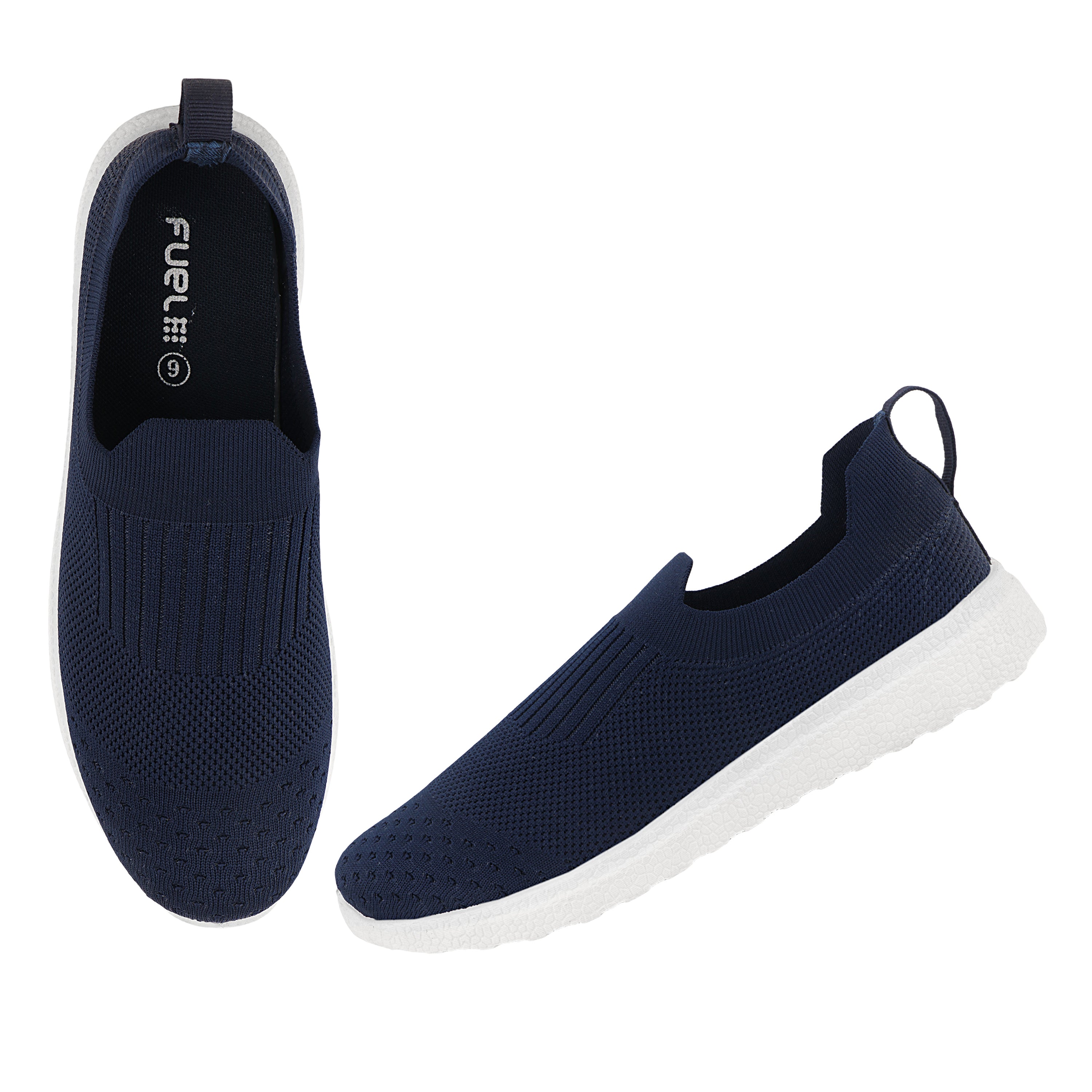 FUEL Florina Comfortable Slip-on Sports Shoes for Women (Navy)