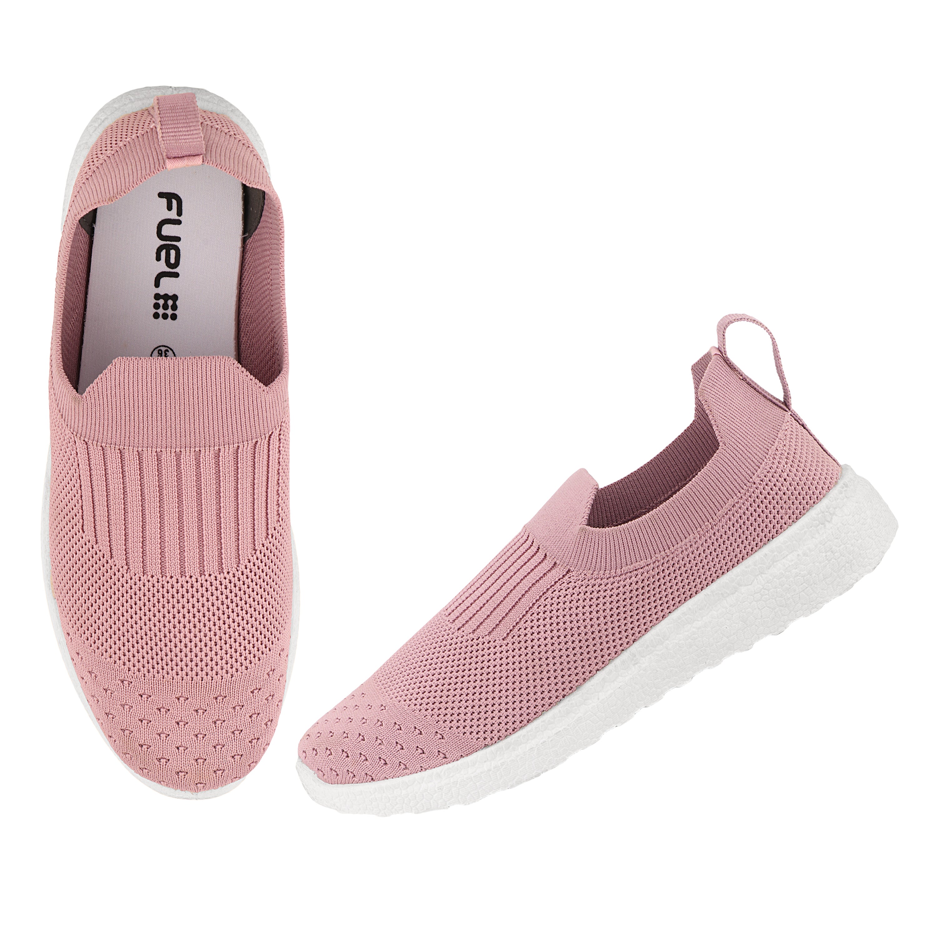 FUEL Florina Comfortable Slip-on Sports Shoes for Women (Peach)