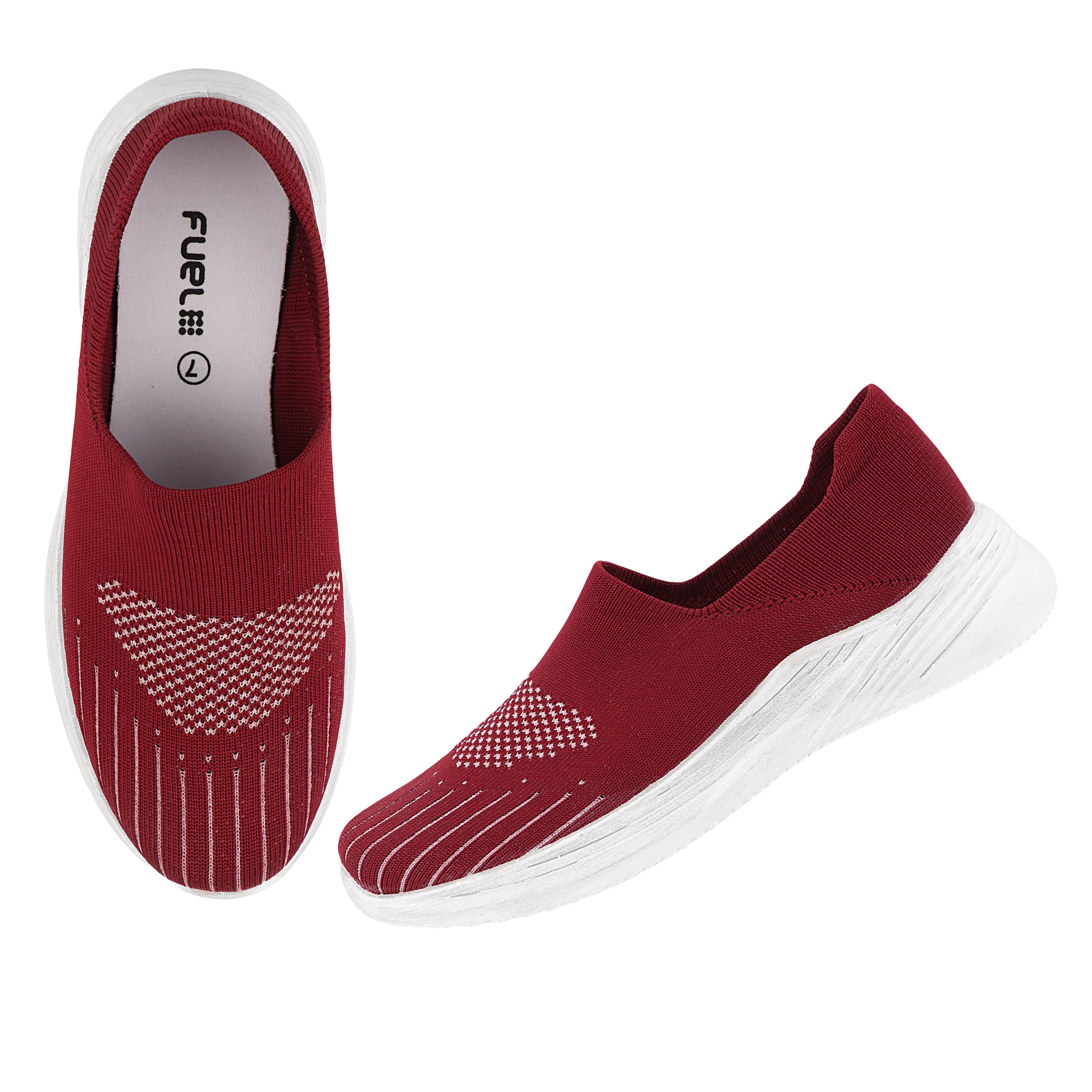 FUEL Drive Anti-Skid Slip-on Sports Shoes for Women (Maroon)