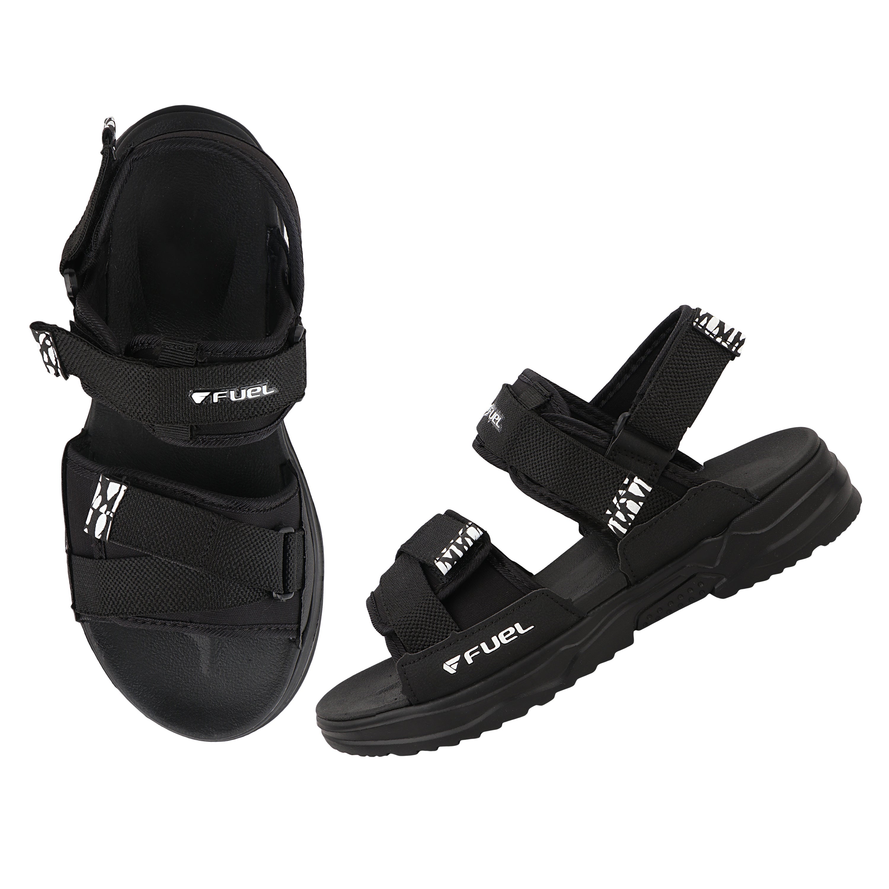 FUEL Combat-01 Breathable & Anti-Skid Outdoor Sandals For Men's (Black)
