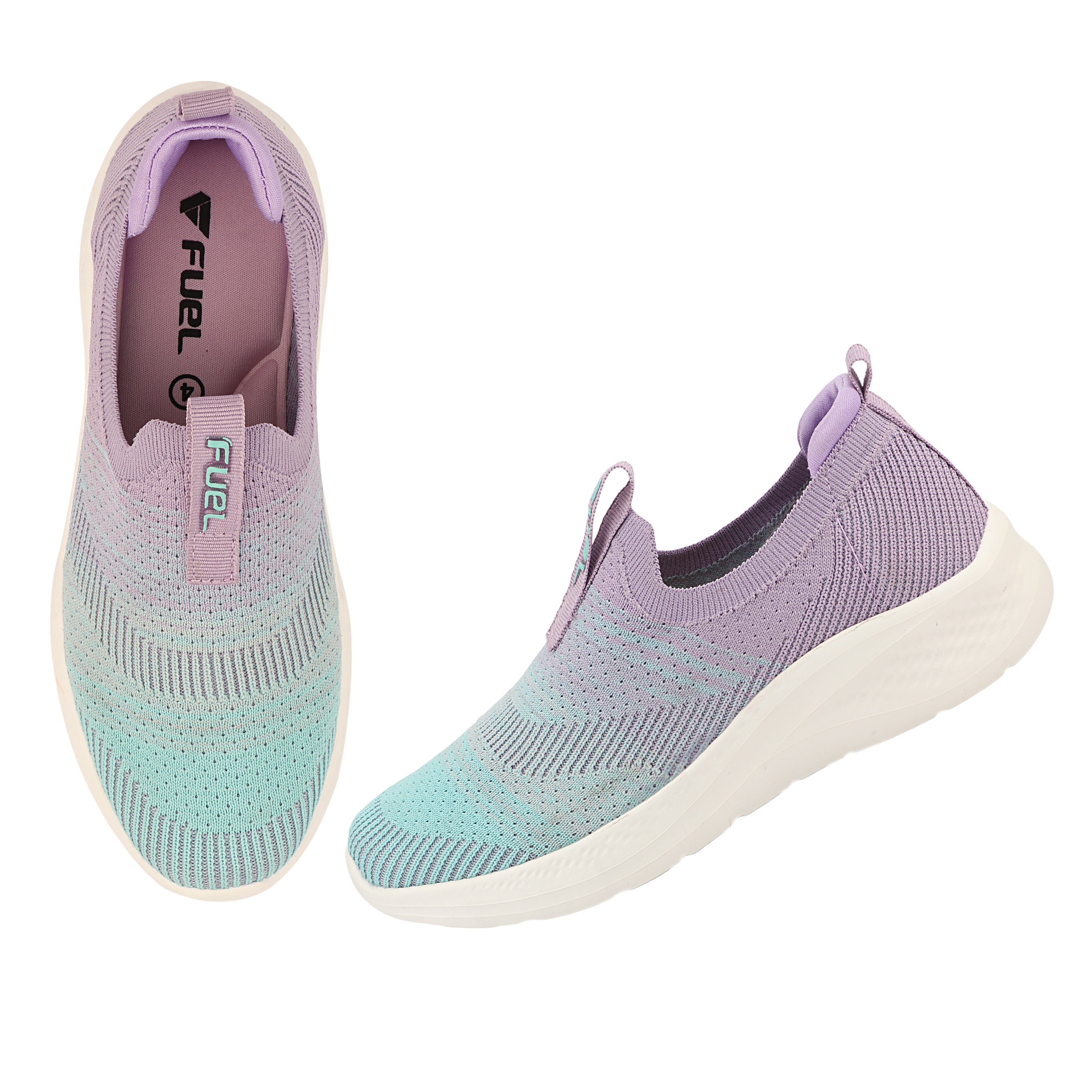 FUEL Nova-01 Lightweight & Cushioned Footbed with Breathable Knit Casual Wear Shoes for Women's (Green)