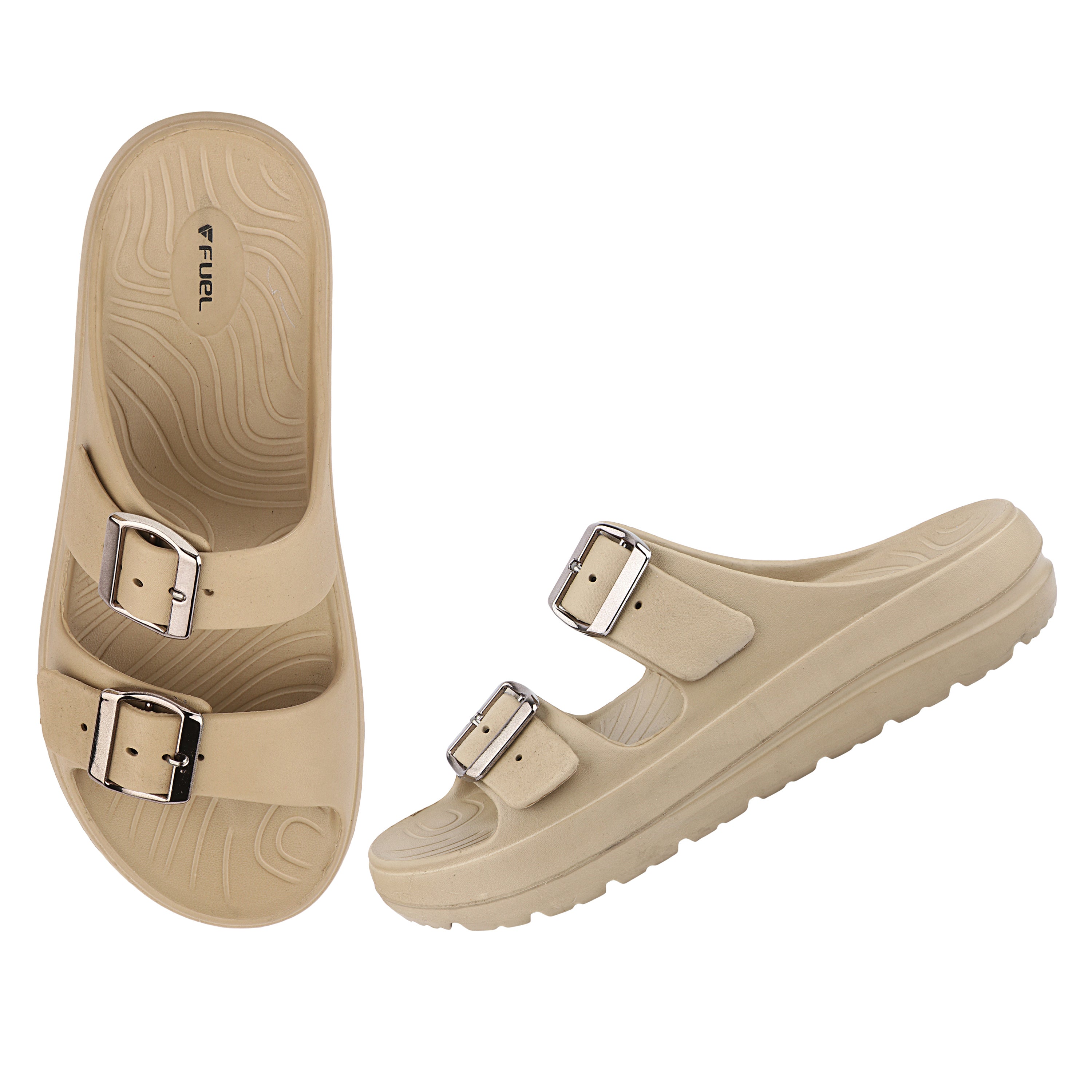 FUEL Florida Lightweight and Comfortable with Soft Cushioned Footbed & Slip-On Design for Women's (Beige)