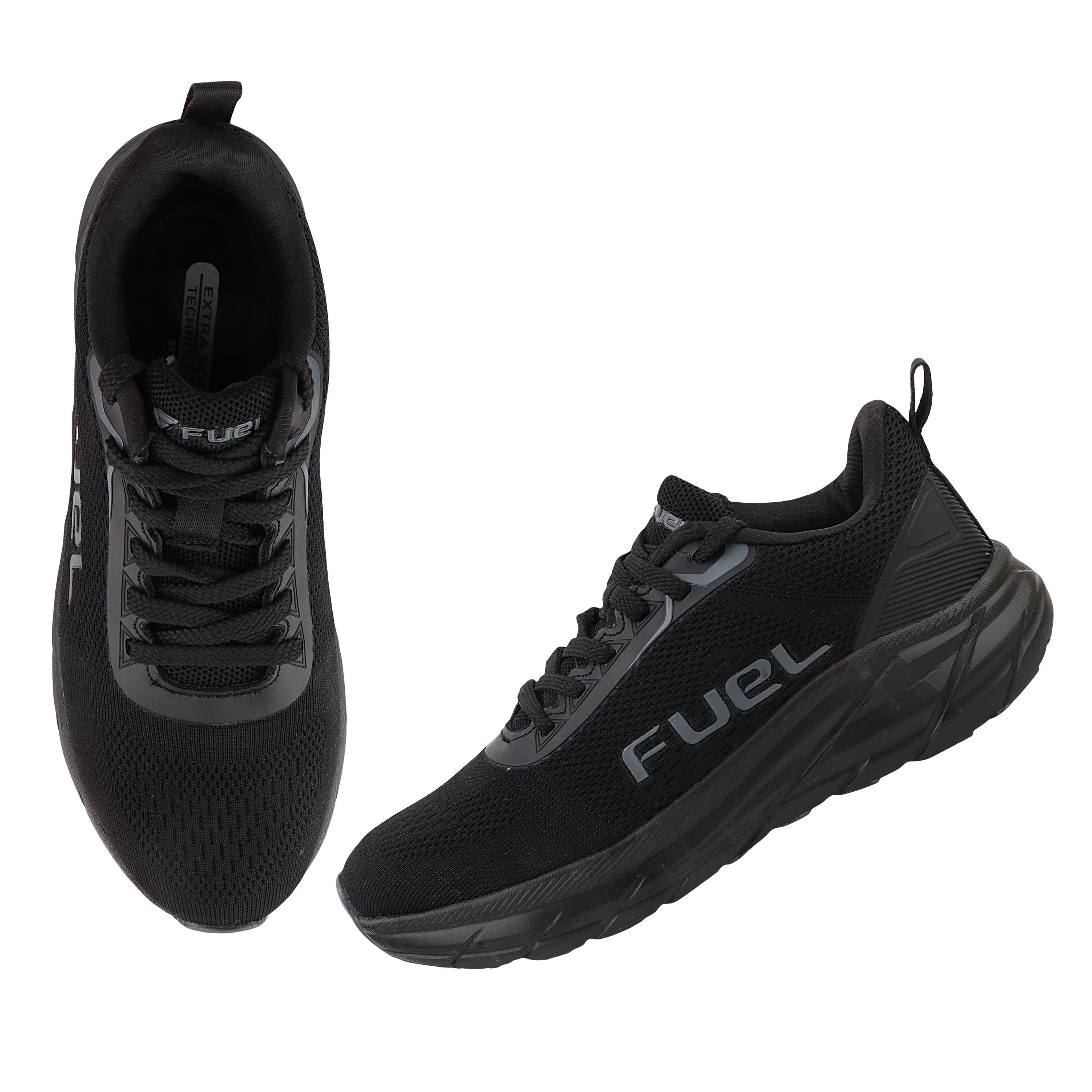 FUEL Phantom Running & Walking with Cushioned Comfort and Durable Sole for Men's (Black)