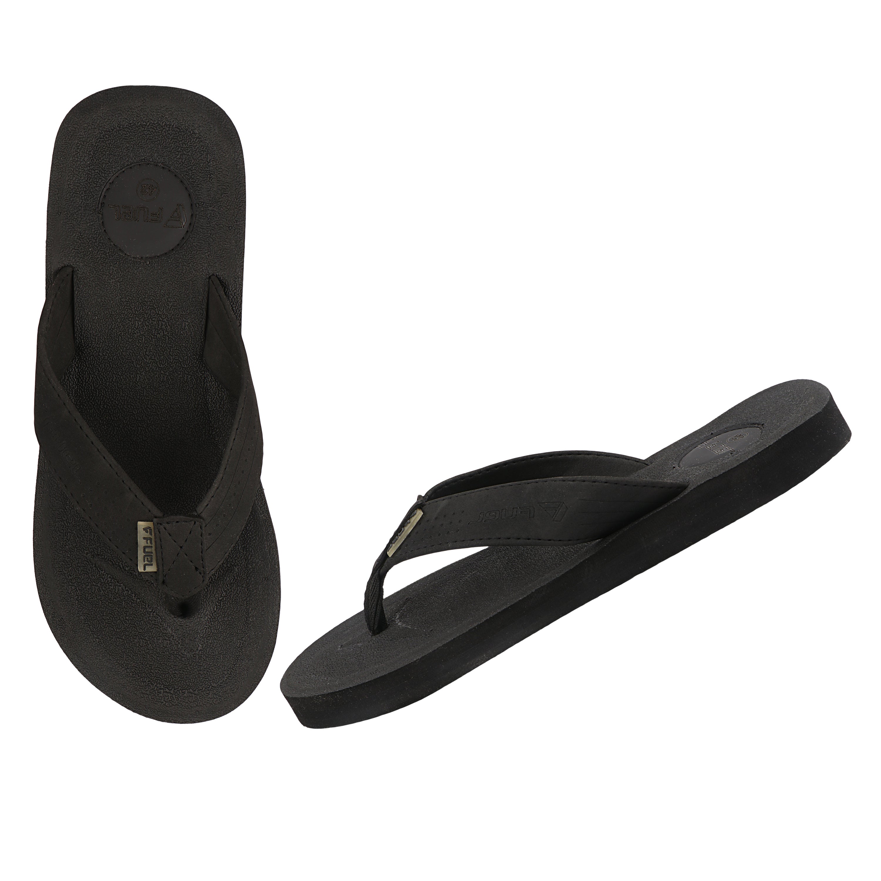 FUEL FMS-01 Comfortable with Flexible EVA Sole for Daily Comfort Slipper for Men's (Black)