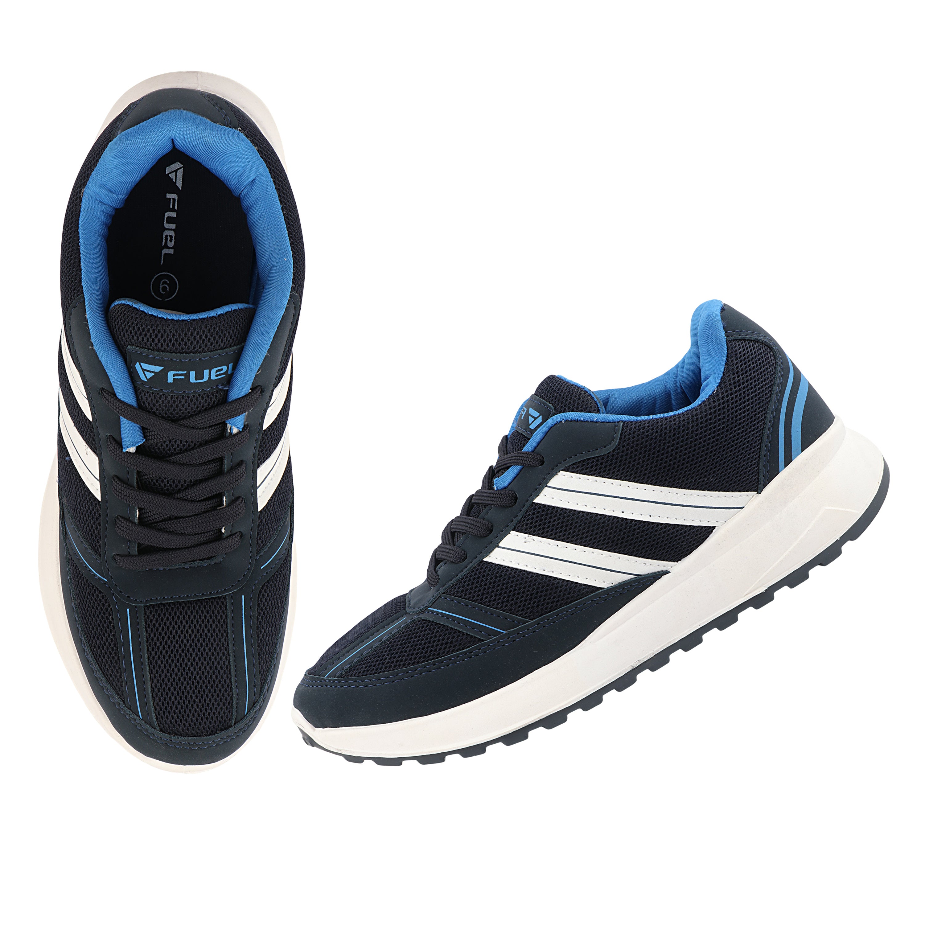 FUEL Frenzy Lightweight & Durable with Stylish Corduroy Cushioned Comfort Durable PVC Sole for Men's (Blue)