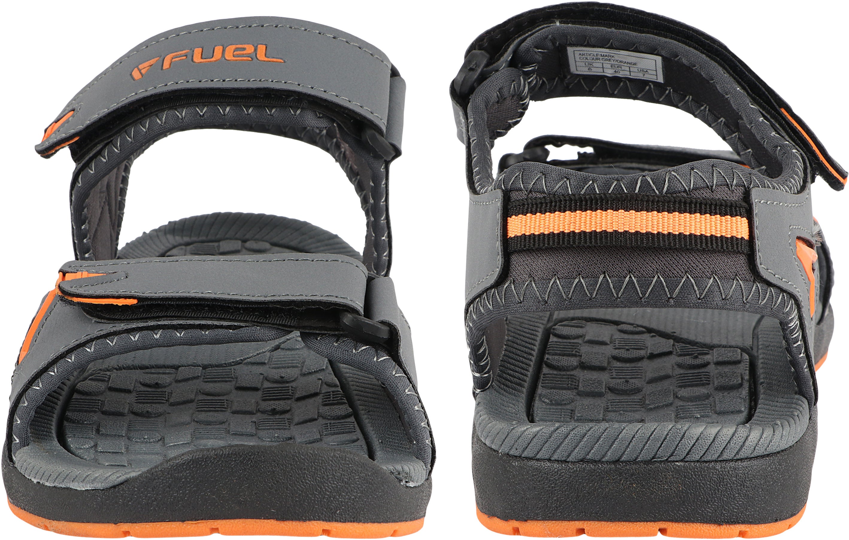 Fuel Mark Sandals For Men's (Grey-Orange)