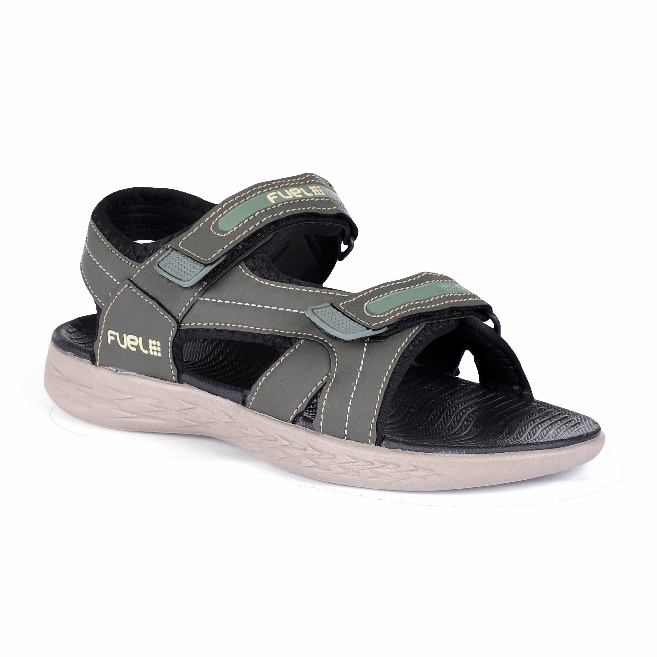 FUEL Jack-02 Stylish Outdoor and Comfortable Slip-On for Daily Wear Sports Sandal for Men (Olive)